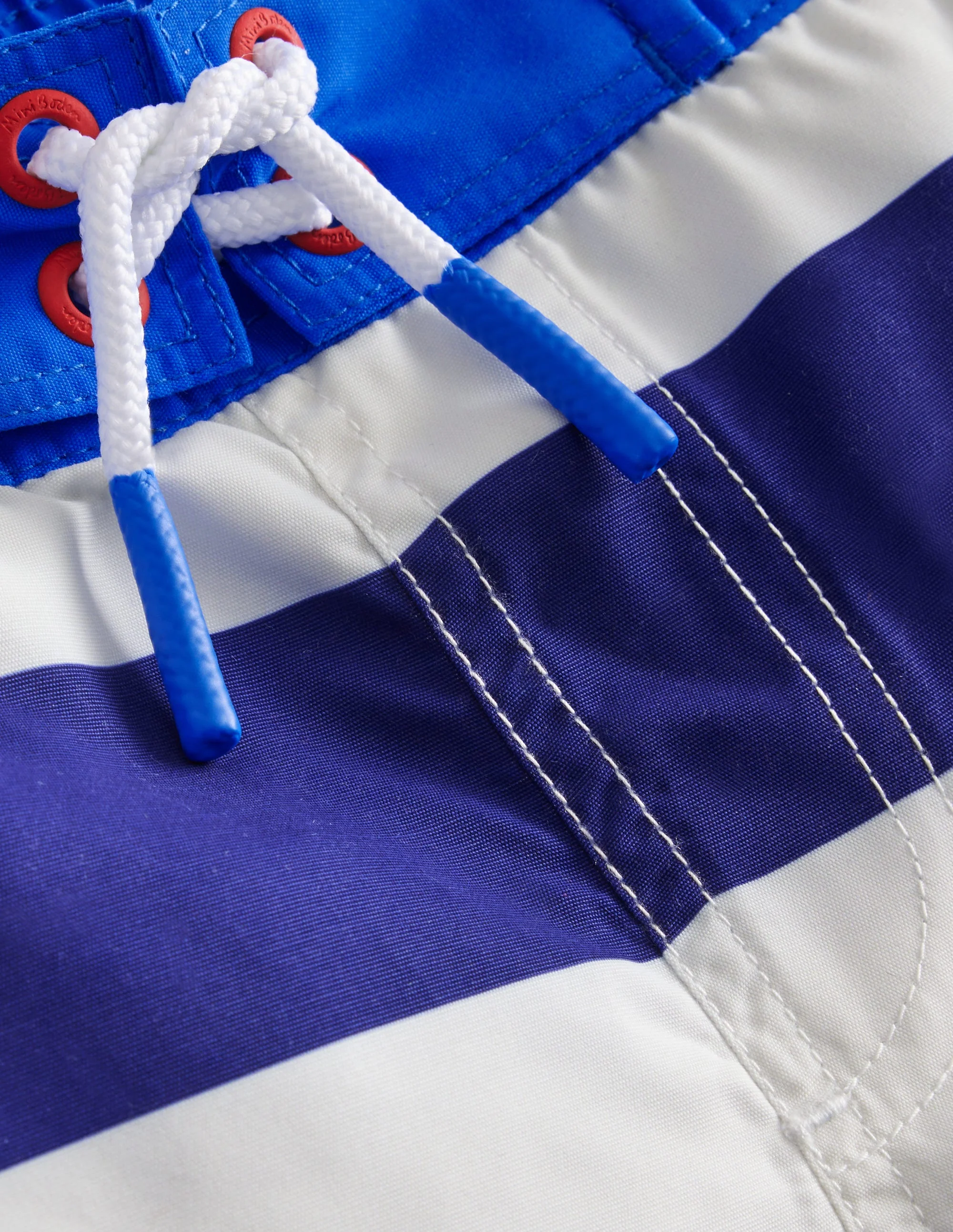 Board Shorts-Schuluniform-Marineblau / Naturweiß Gestreift - Image 3
