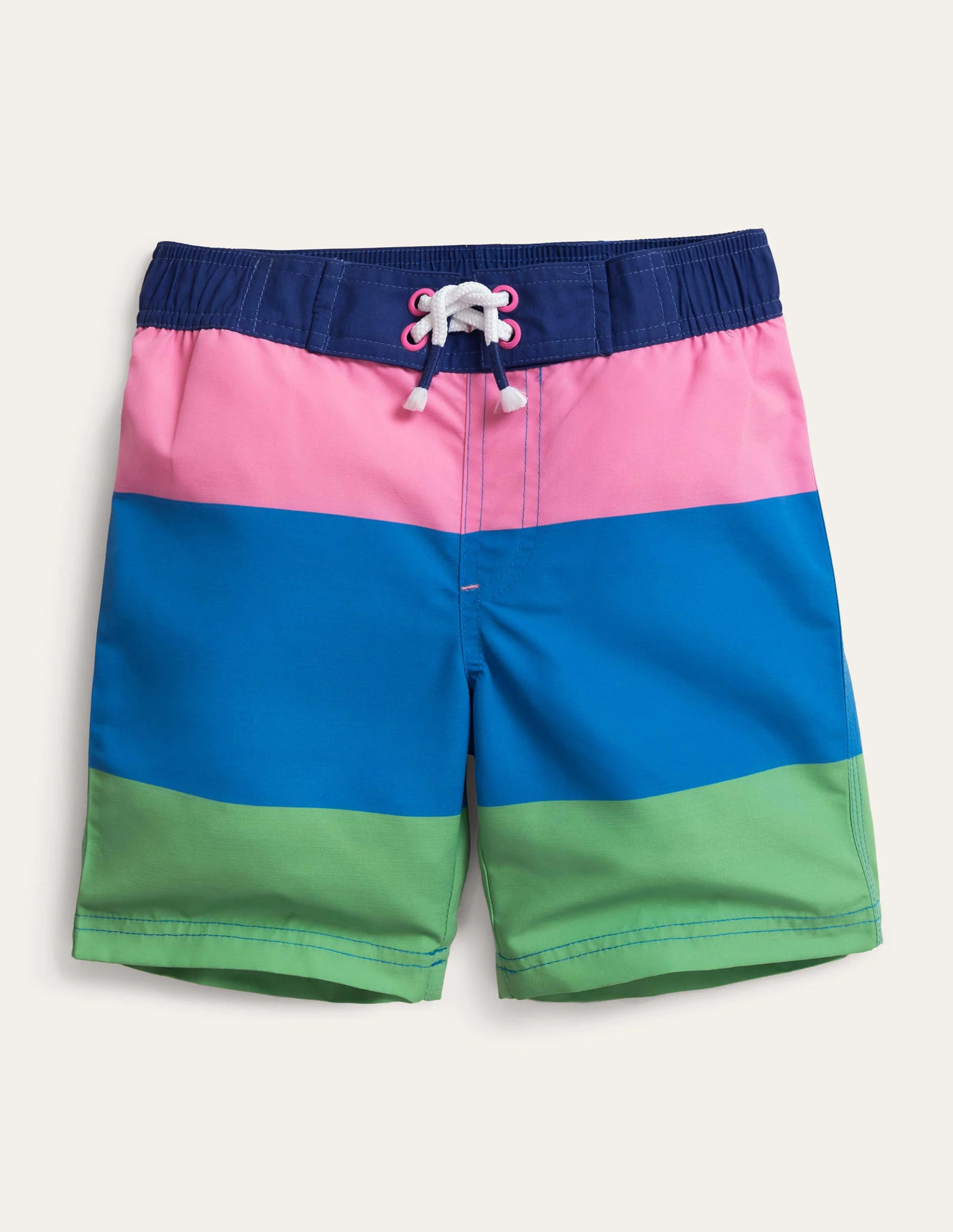 Board Shorts-Wilde Orchidee/Bunt, Gestreift