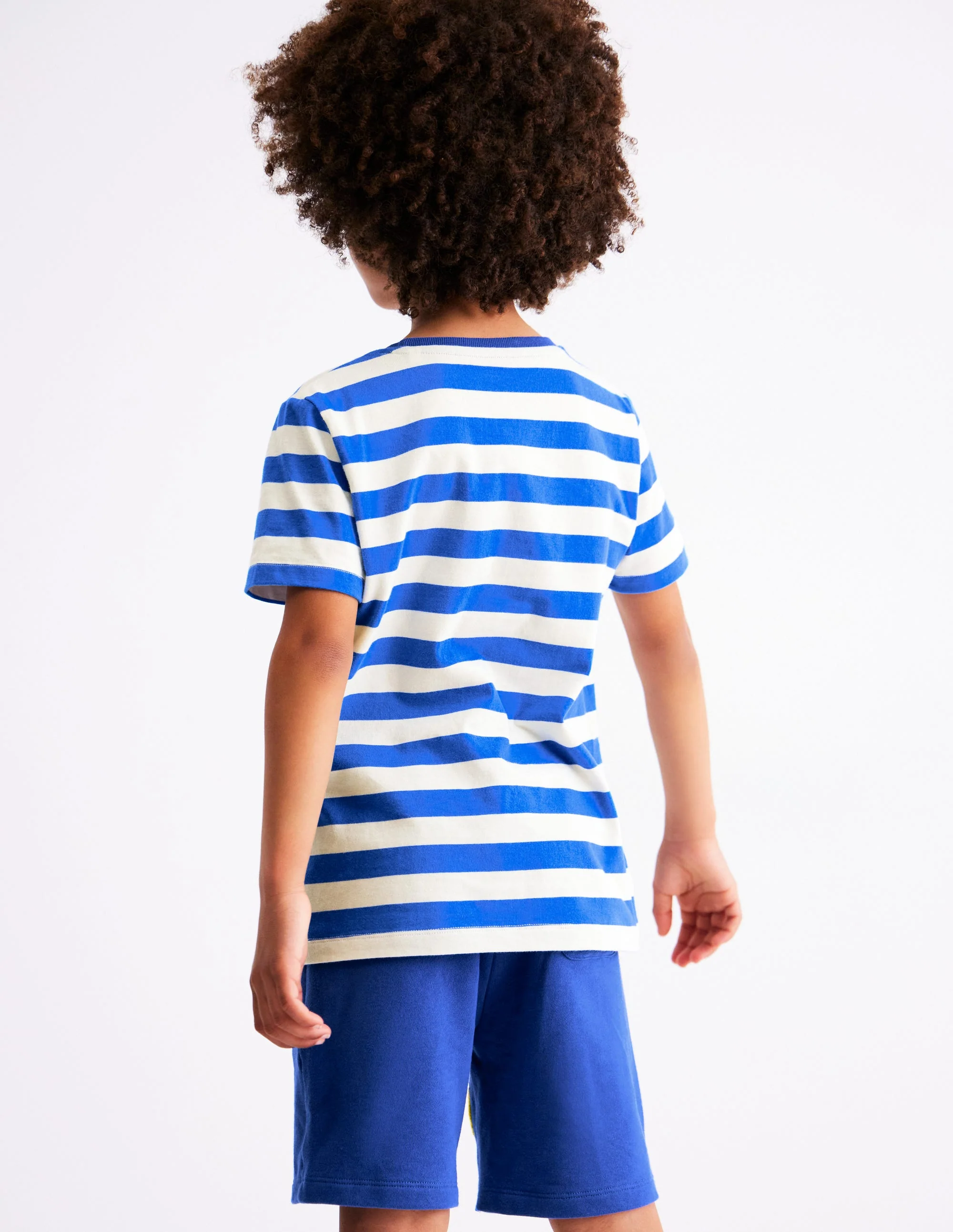 Bouclé-T-Shirt-Galerieblau/Naturweiß Fruchtgesicht - Image 2