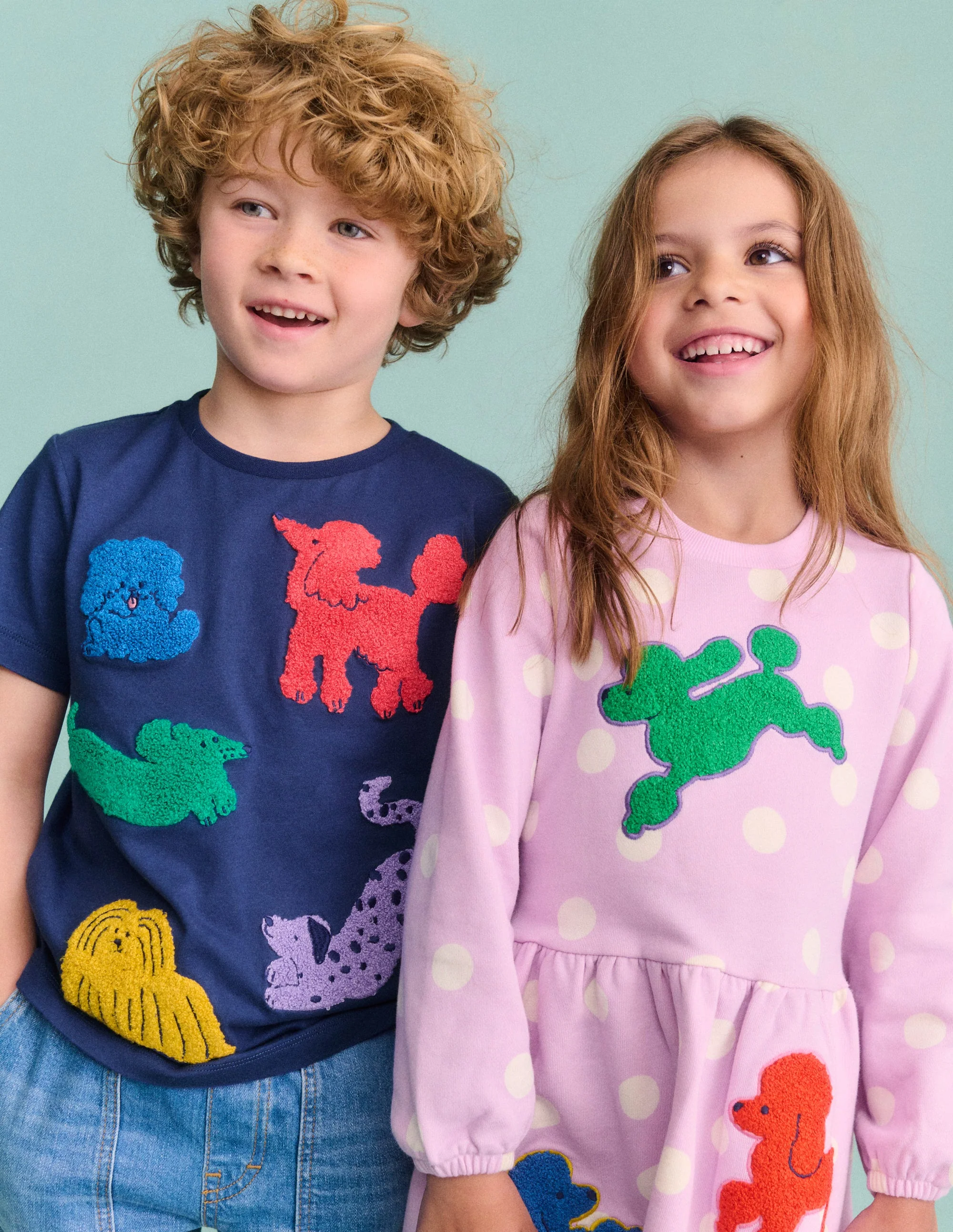 Bouclé-T-Shirt-Segelblau, Hunde - Image 5