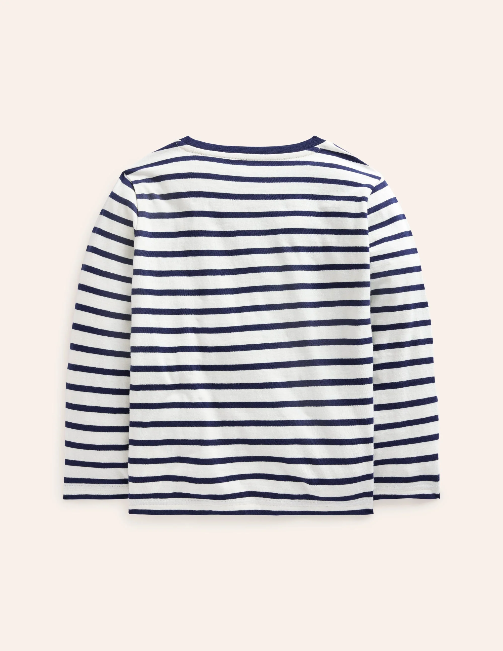 Breton-T-Shirt für den Alltag-Naturweiß/ Schuluniform-Marineblau - Image 2