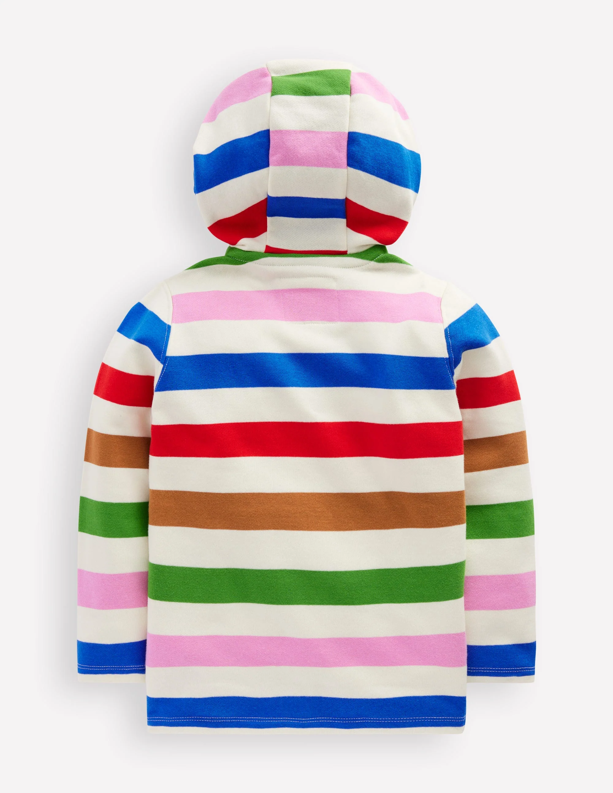Button-Down-Kapuzenpullover-Galerie-Blau Bunt Streifen - Image 2