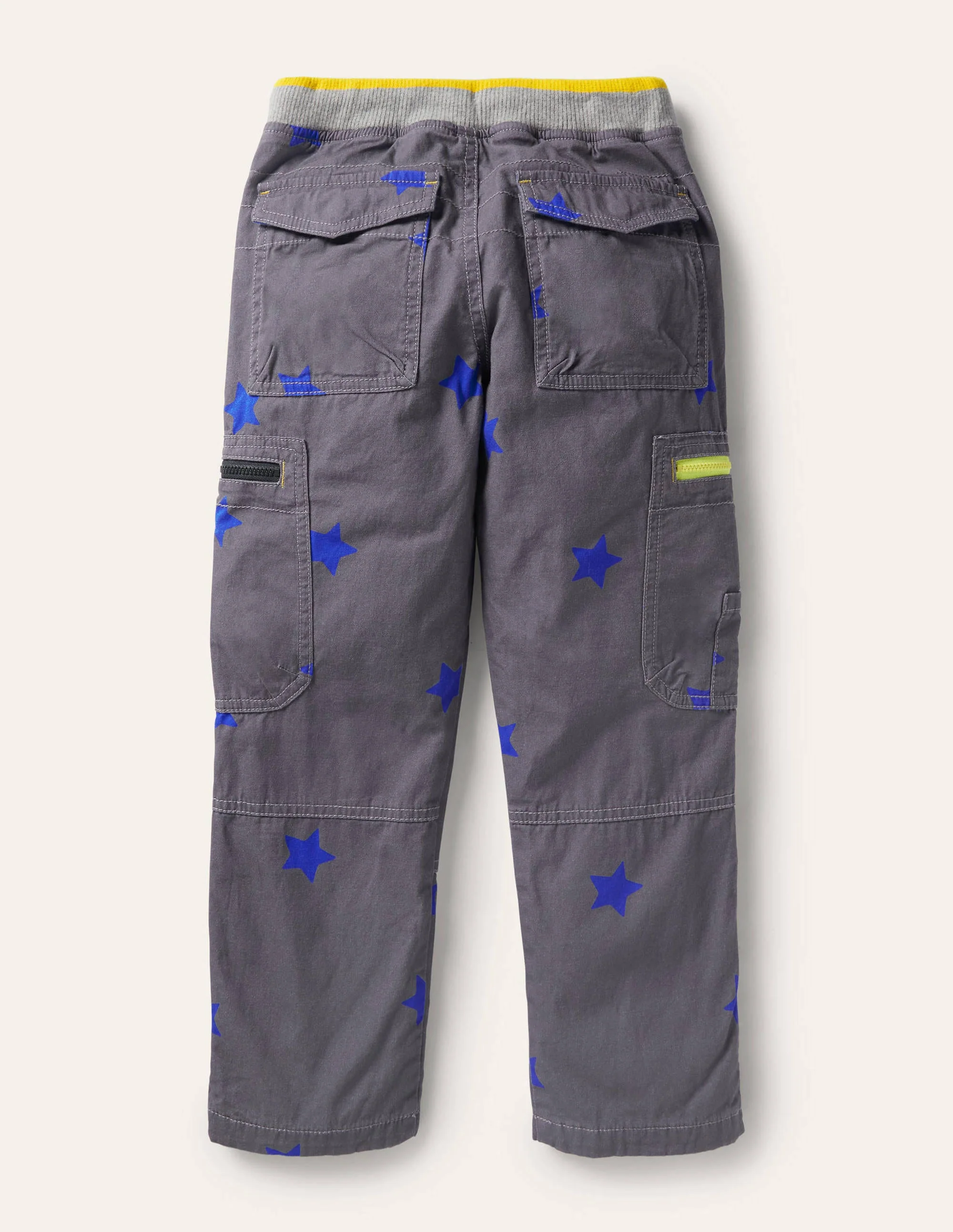 Cargohose mit kuscheligem Futter-Rußgrau/Blitzblau, Stern - Image 2