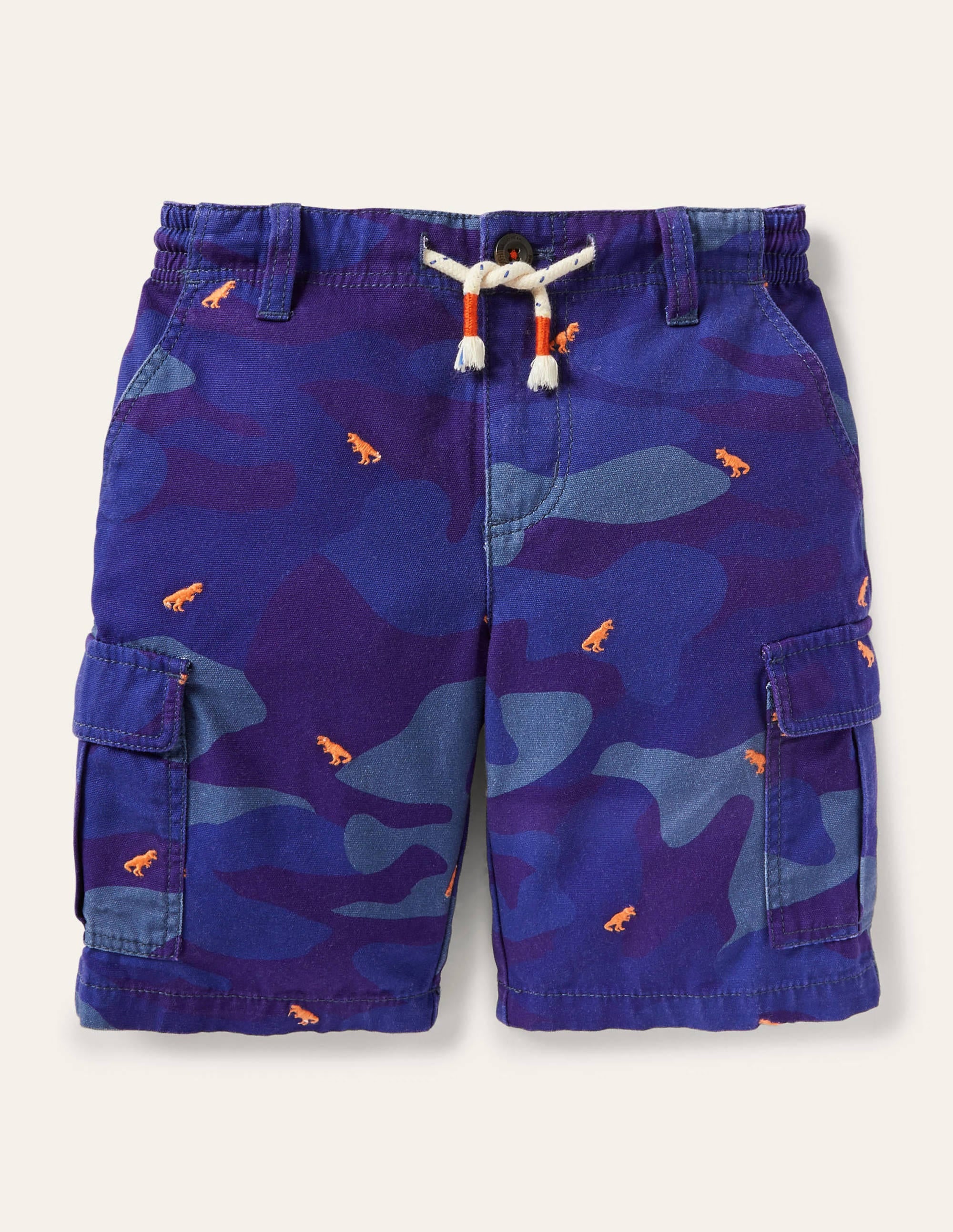 Cargoshorts-Blaues Camouflagemuster, Dinos