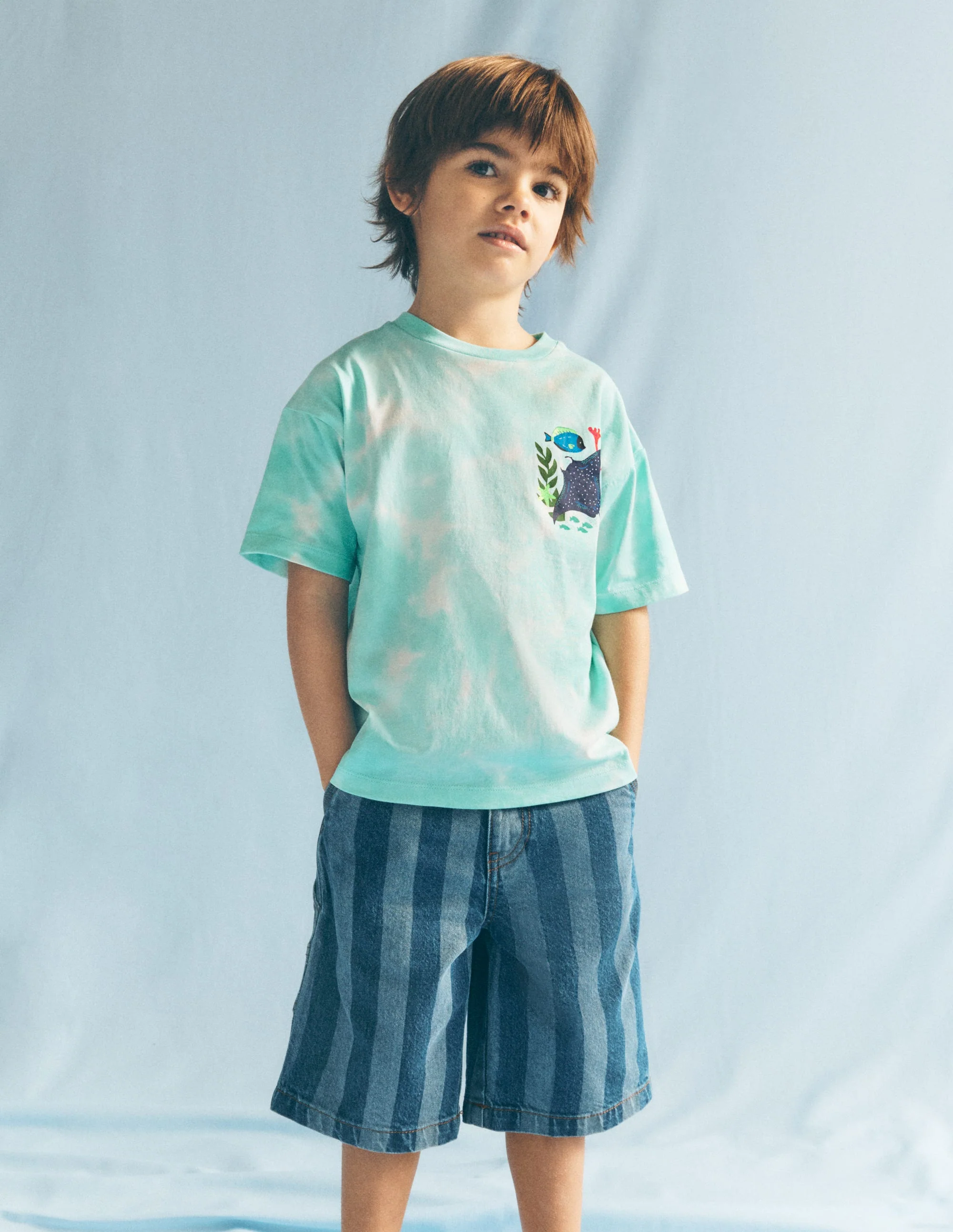 Carpenter-Shorts-Schattenblau Streifen - Image 5