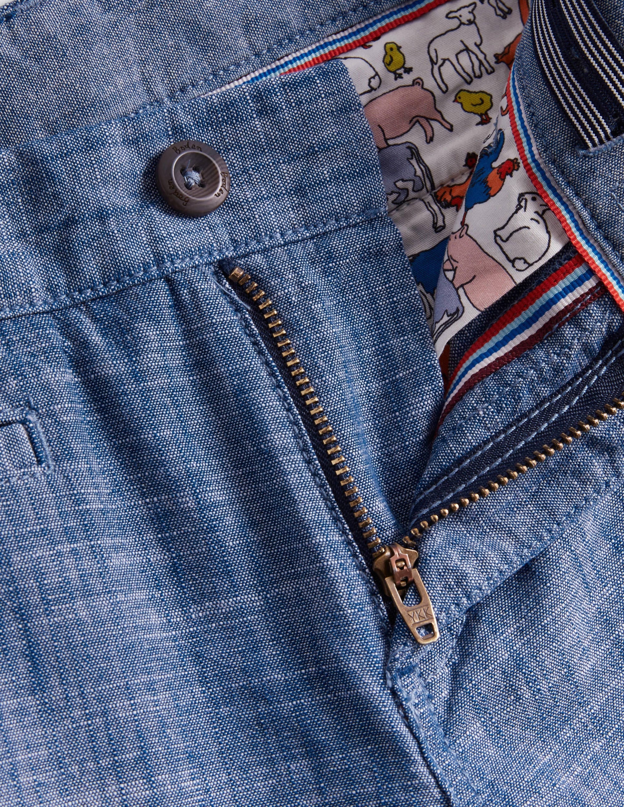Chino-Shorts-Blauer Faux-Uni - Image 3