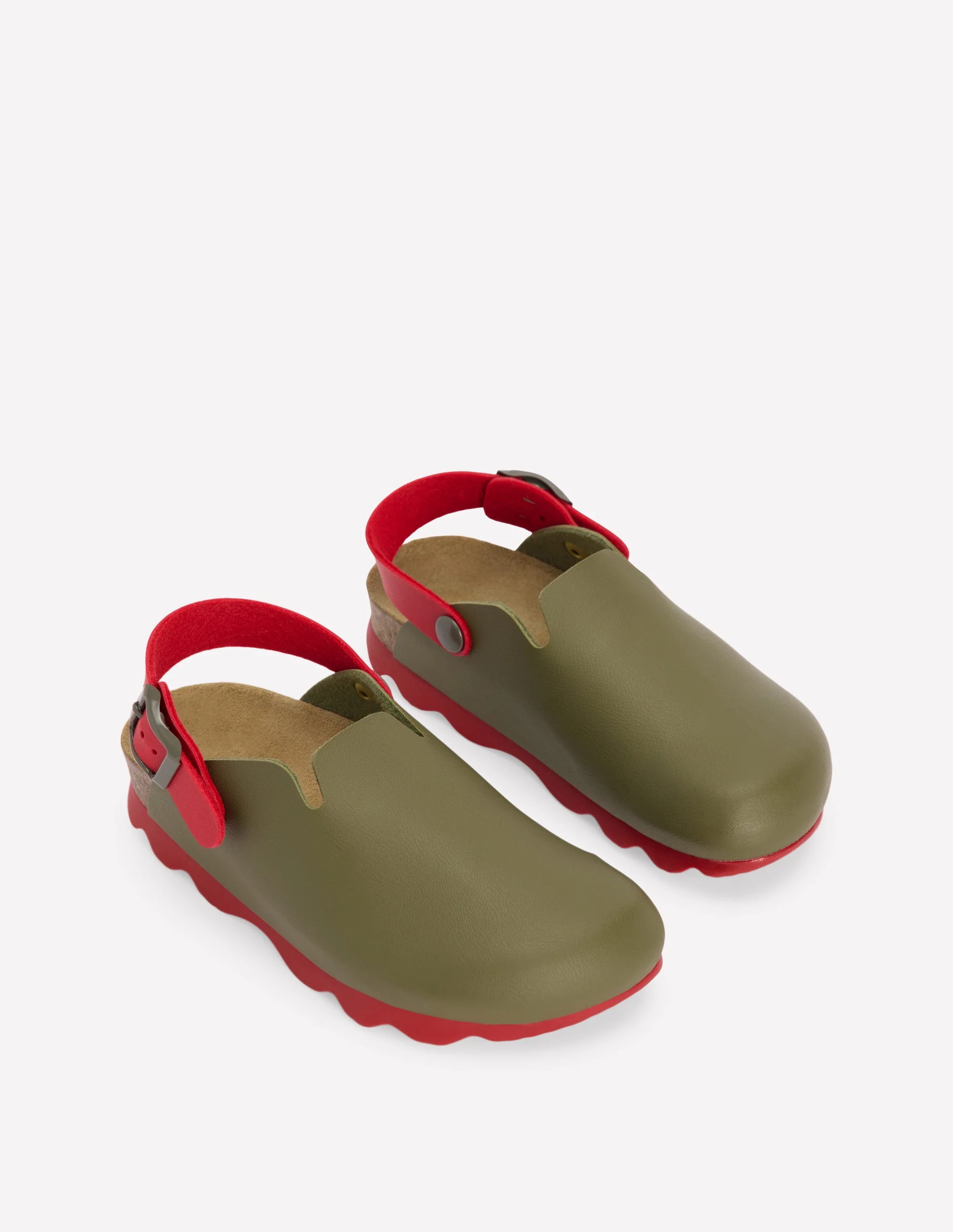 Clogs in Blockfarben-Flaschengrün - Image 2