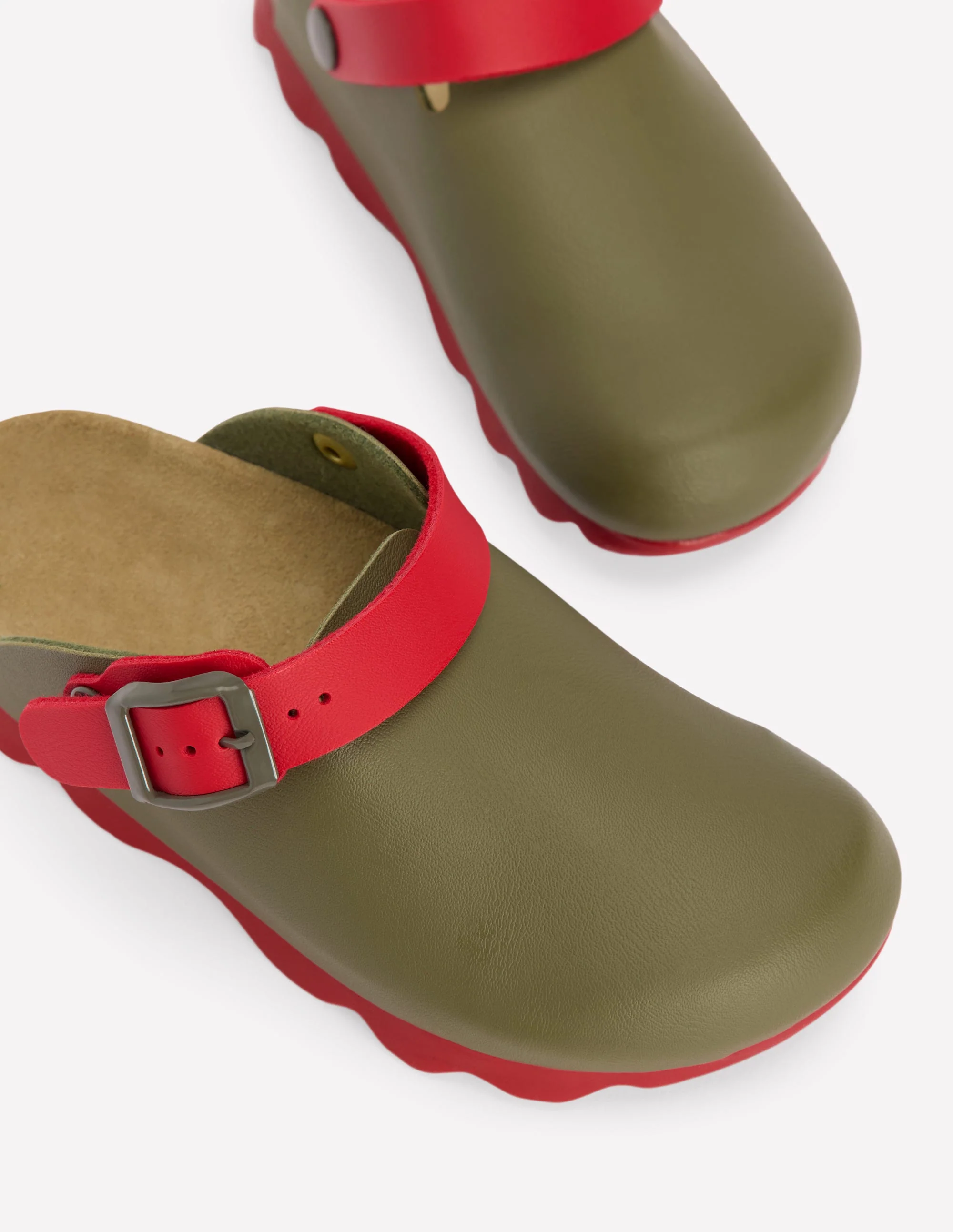 Clogs in Blockfarben-Flaschengrün - Image 3