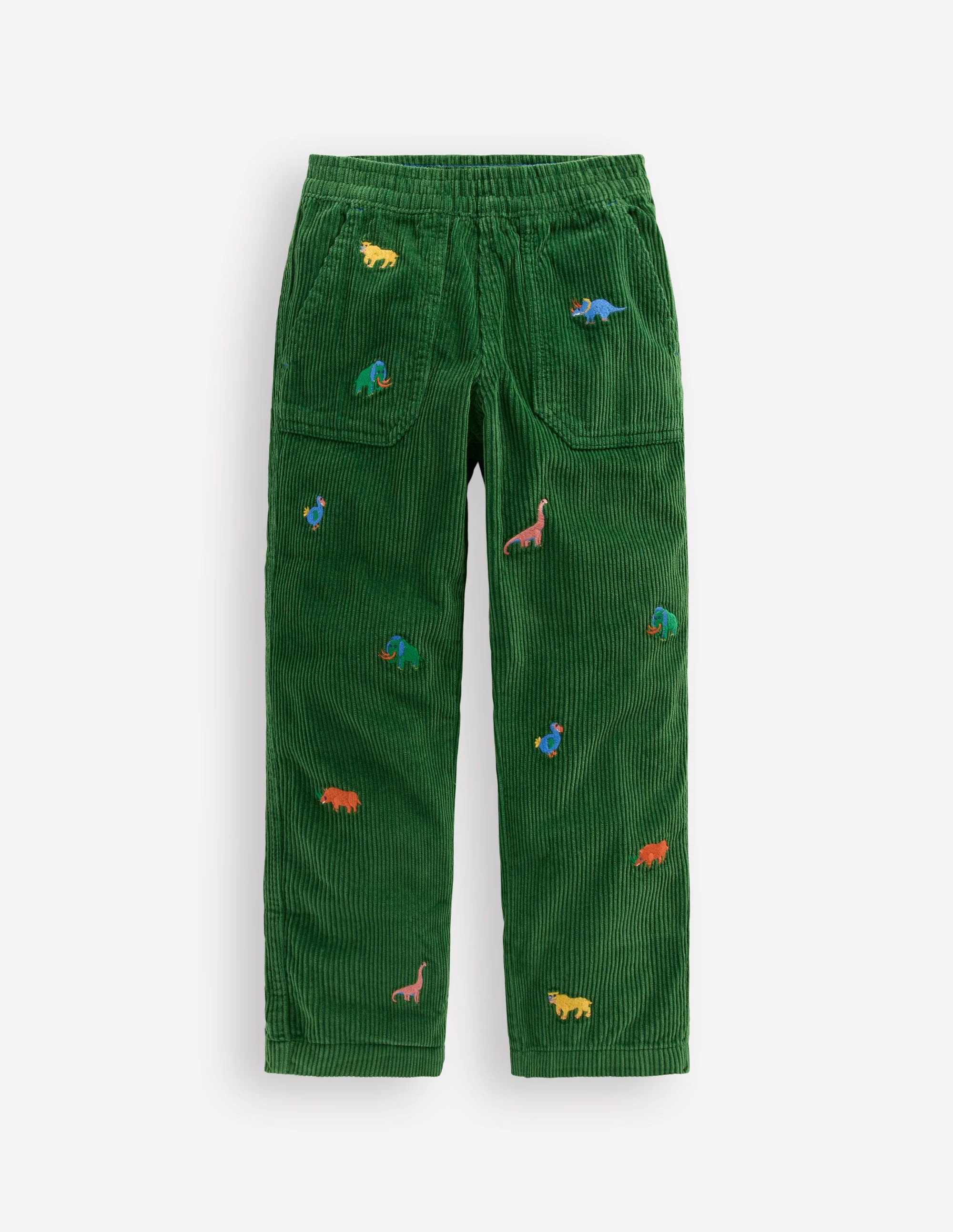 Cordhose zum Hineinschlüpfen-Prähistorische Tiere Stickerei