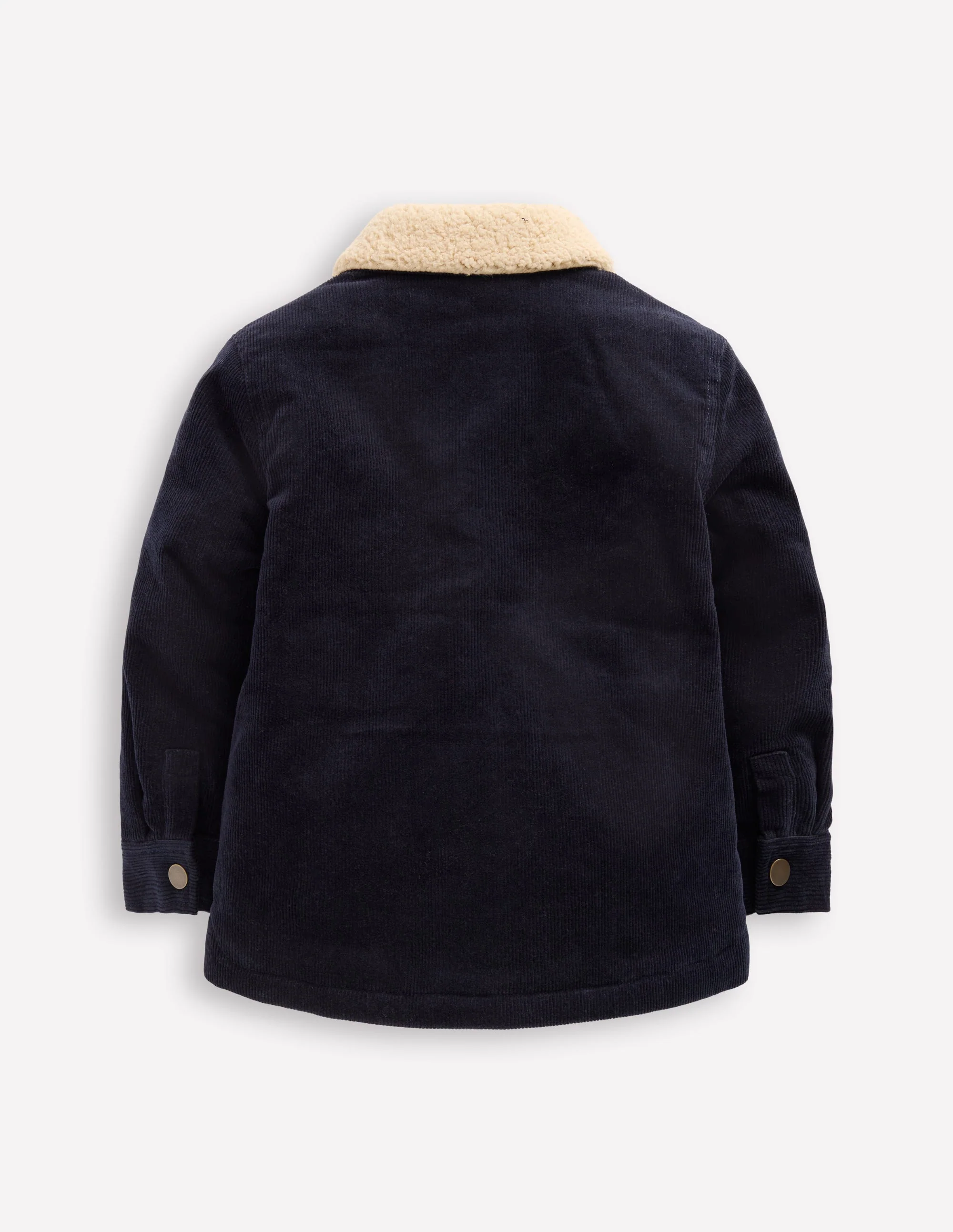 Cordjacke mit Teddyfellfutter-Schuluniform-Marineblau - Image 2