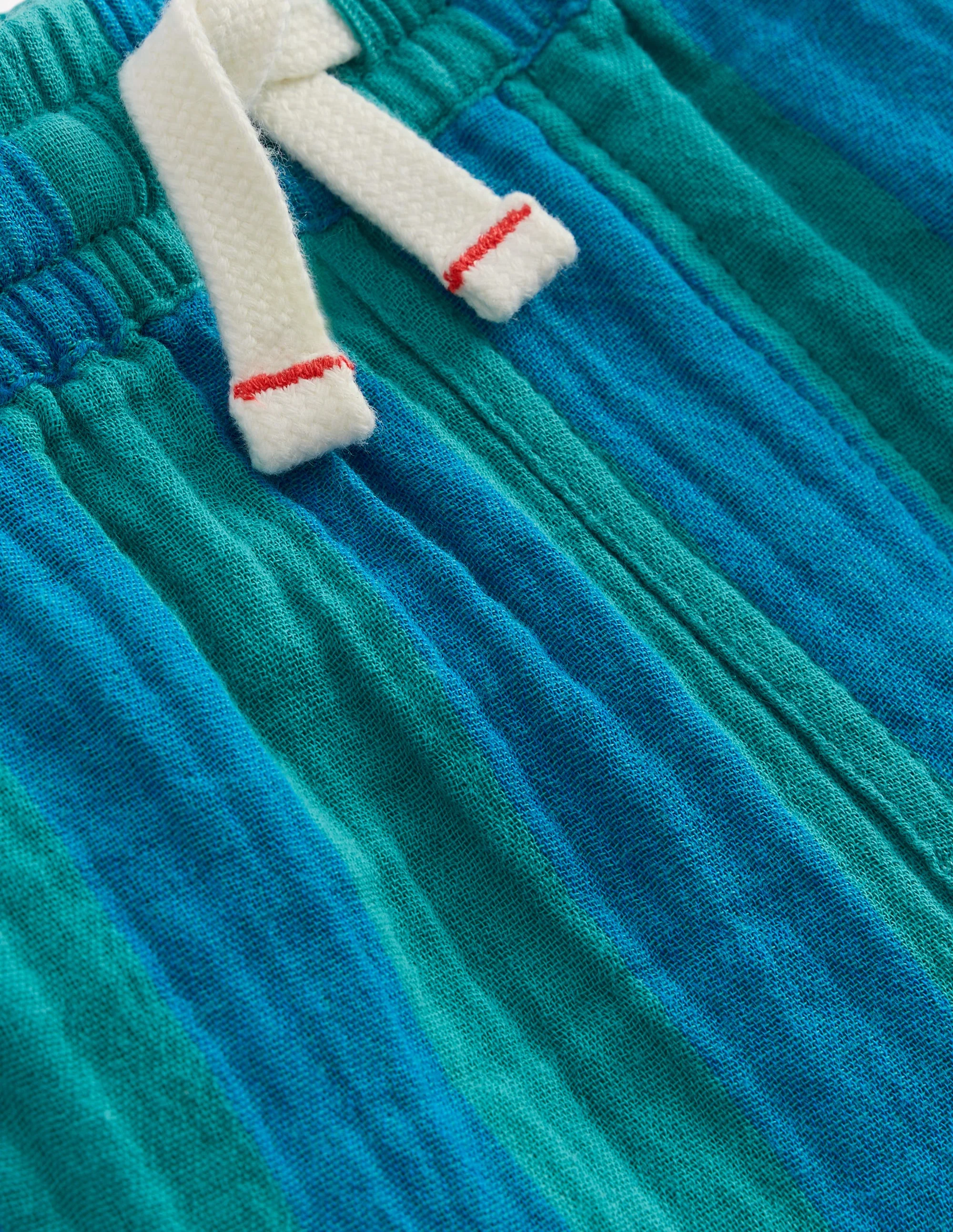 Doppeltuch-Shorts-Grün und Blau Streifen - Image 3