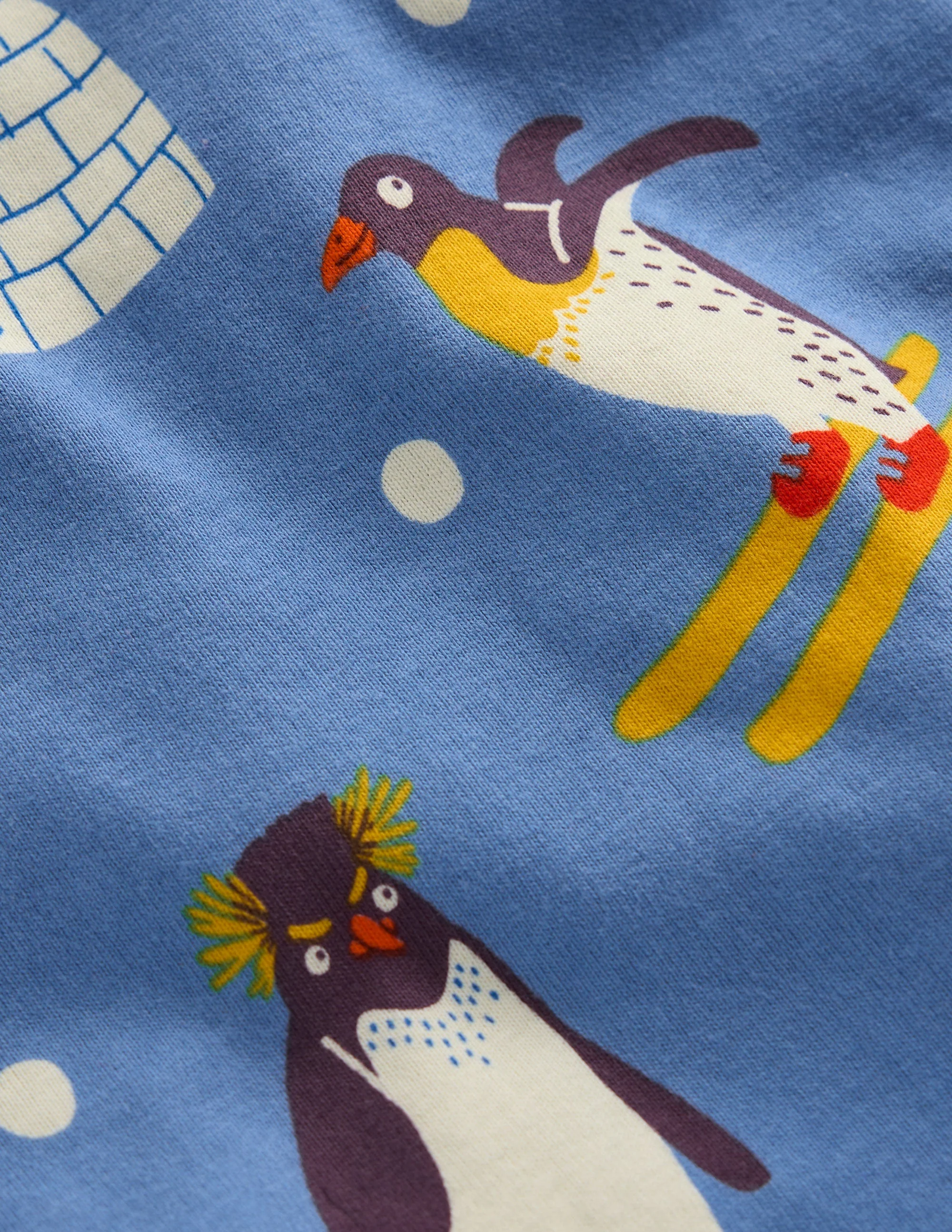 Eng anliegender, im Dunkeln leuchtender Schlafanzug-Blau Pinguine - Image 3