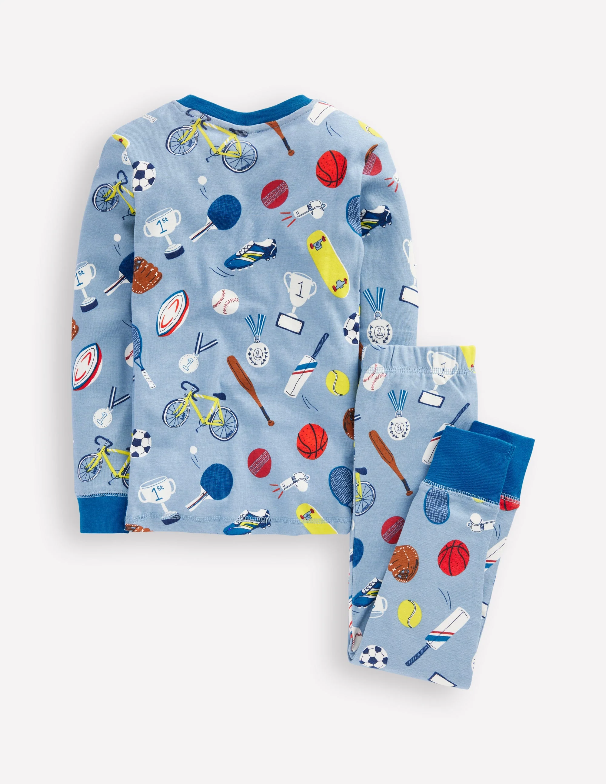 Eng anliegender, im Dunkeln leuchtender Schlafanzug-Blau Sport - Image 2