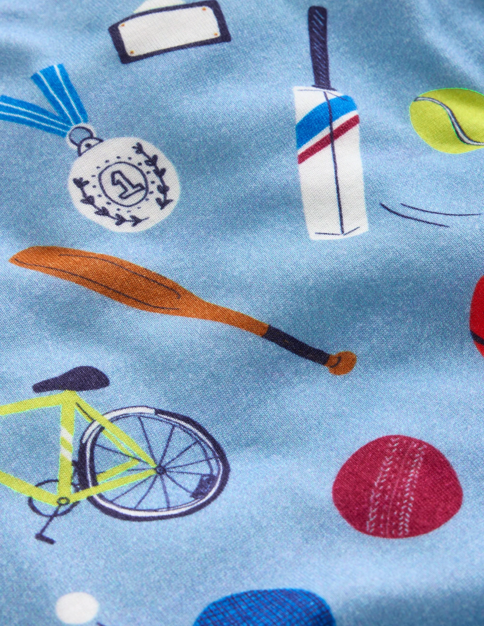 Eng anliegender, im Dunkeln leuchtender Schlafanzug-Blau Sport - Image 3