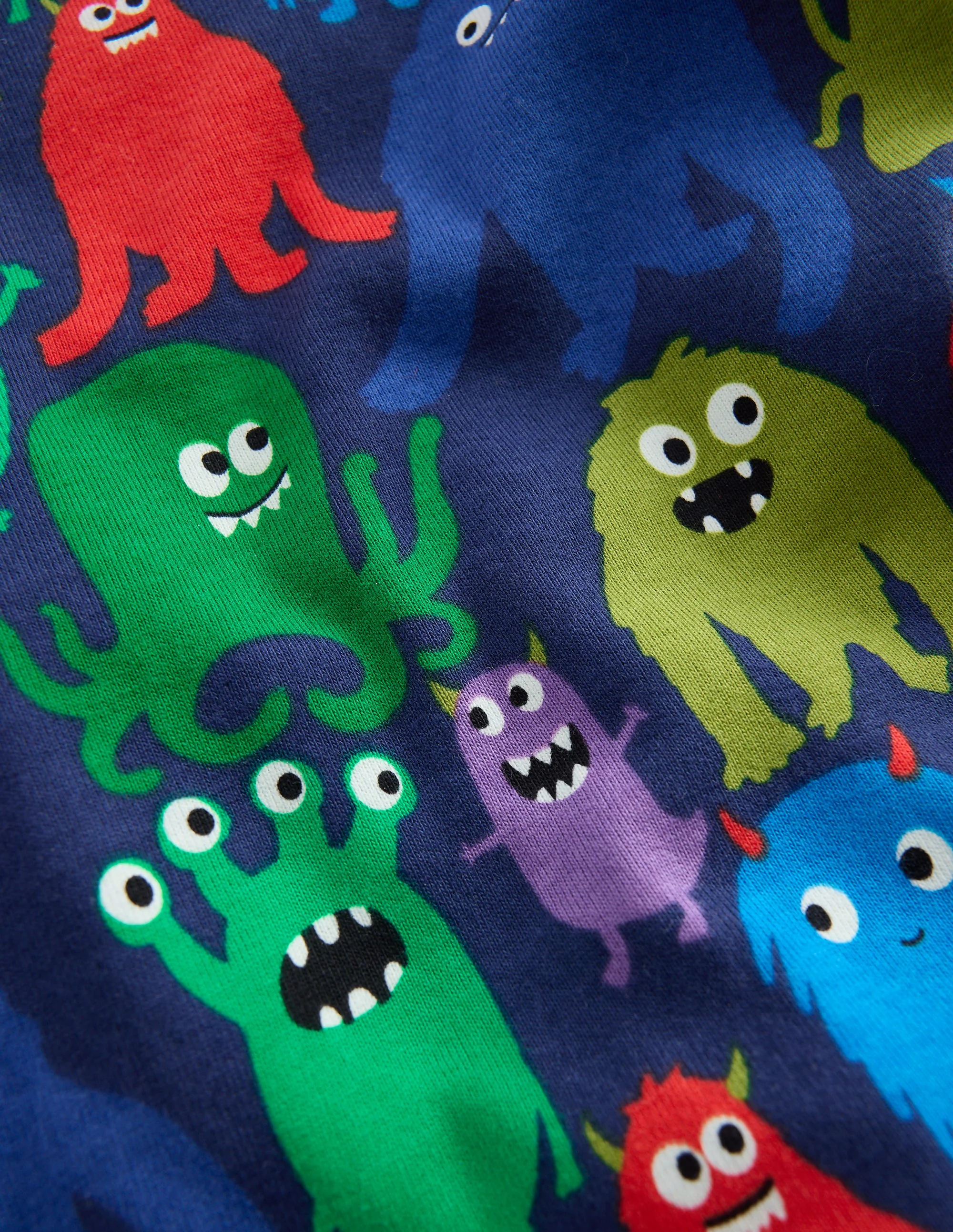 Eng anliegender, im Dunkeln leuchtender Schlafanzug-Marineblau Monster - Image 3