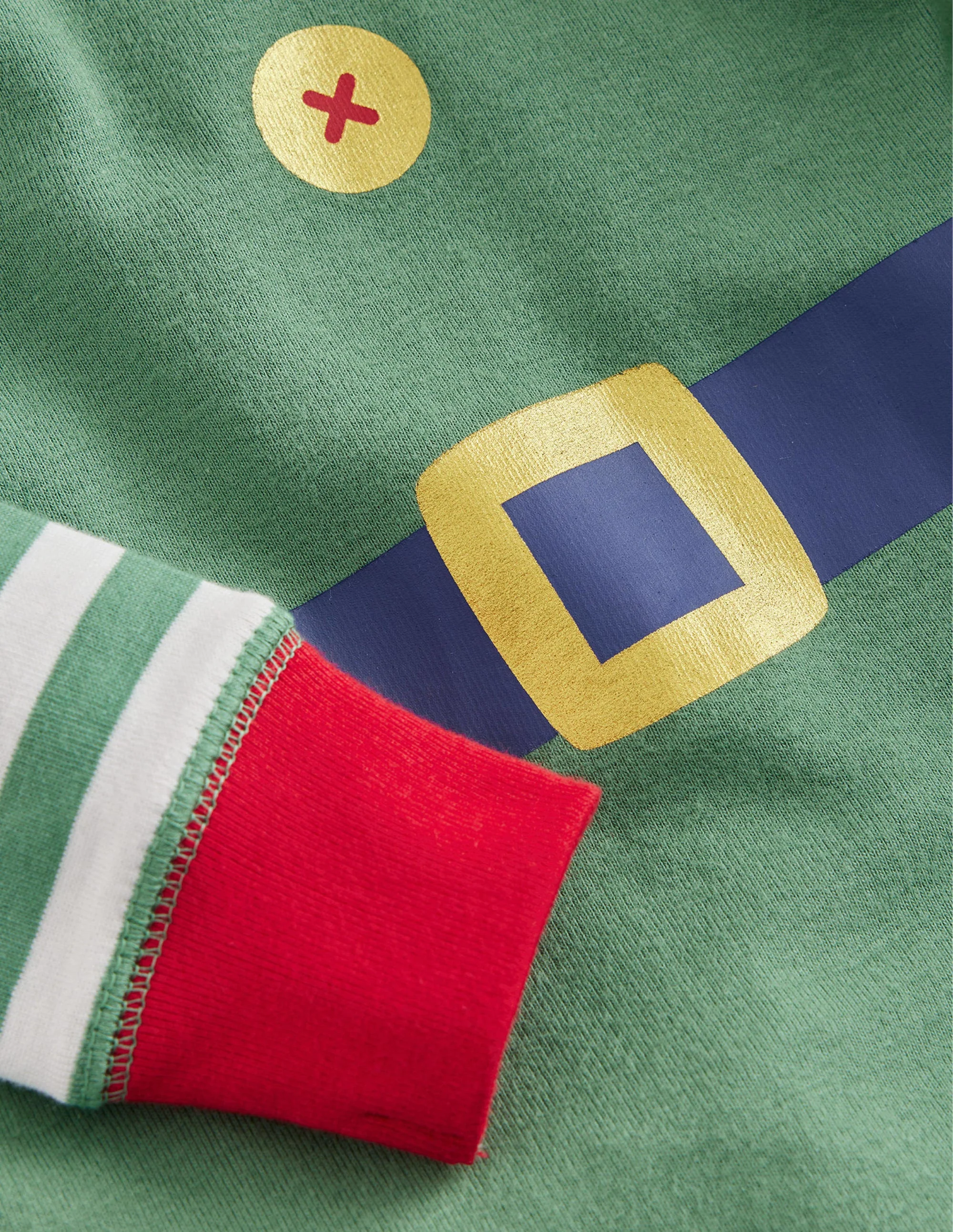 Eng anliegender, langer Schlafanzug-Grüner Elf - Image 3
