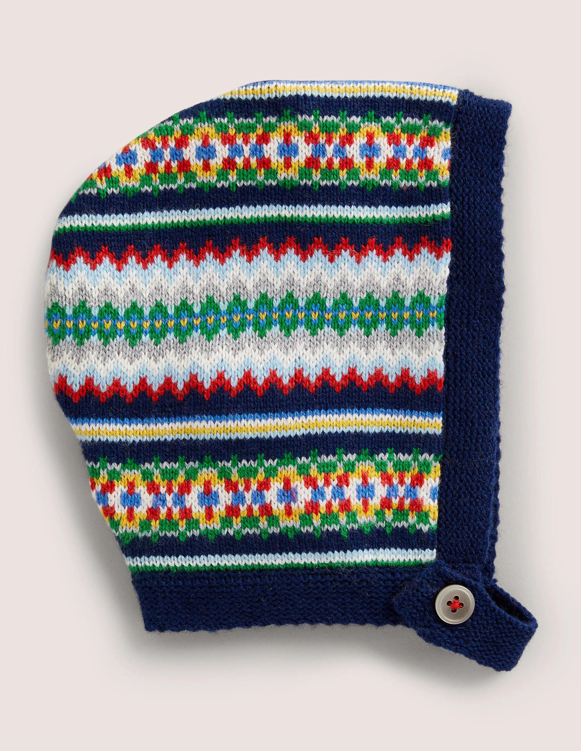 Fair-Isle-Häubchen-Segelblau