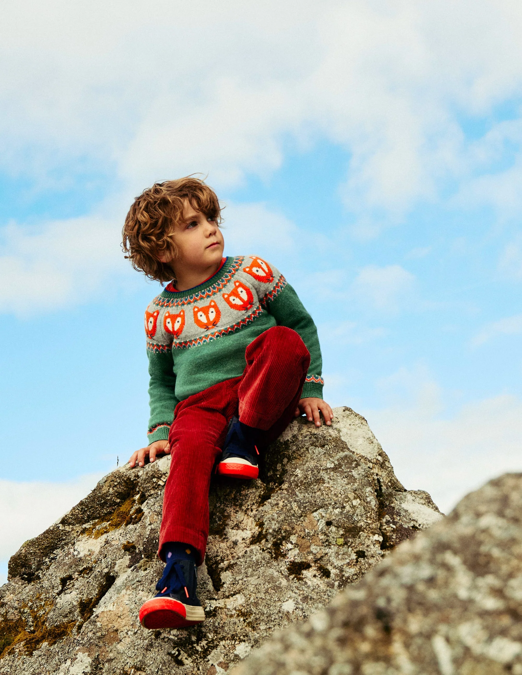 Fair-Isle-Pullover-Fichtengrün Meliert - Image 4