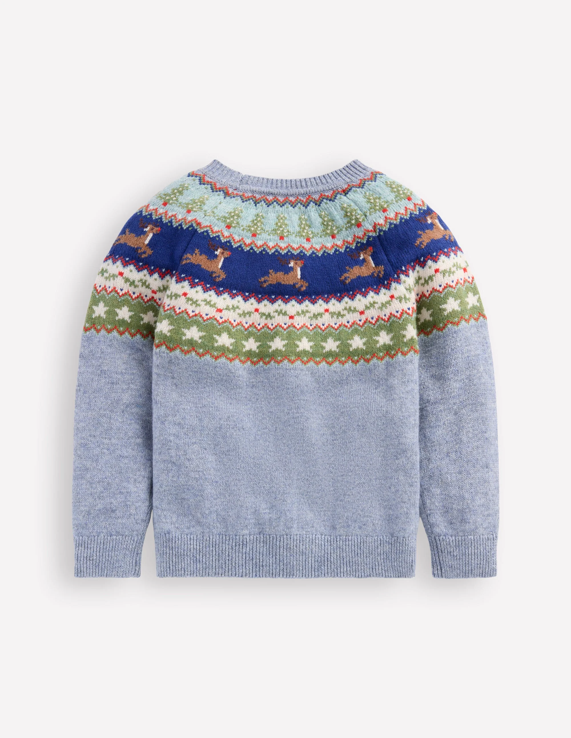 Fair-Isle-Pullover-Gletscherblau Rentier - Image 4