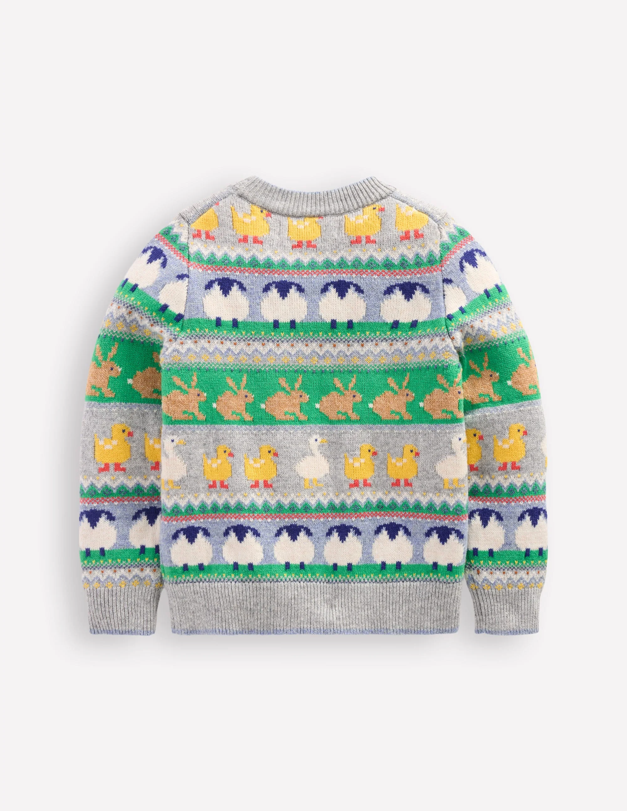 Fair-Isle-Pullover-Grau meliert Ostern - Image 2