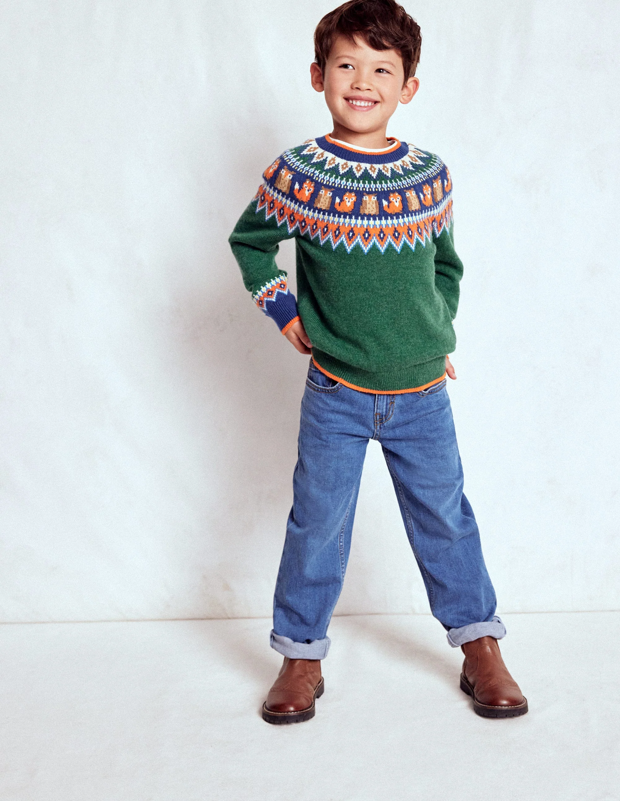 Fair-Isle-Pullover-Juwelengrün Wald - Image 4