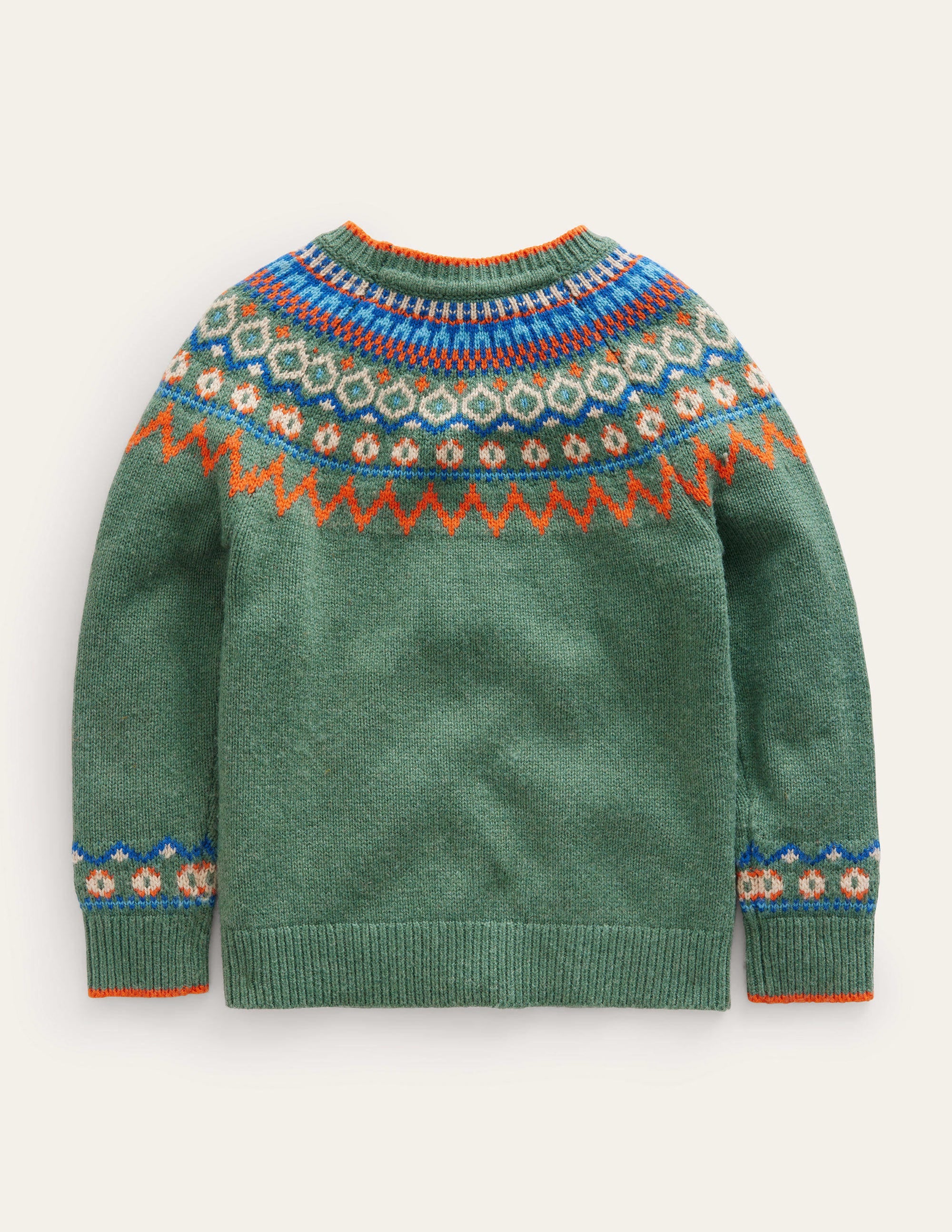 Fair-Isle-Pullover mit Muster-Monster-Grün Meliert - Image 2