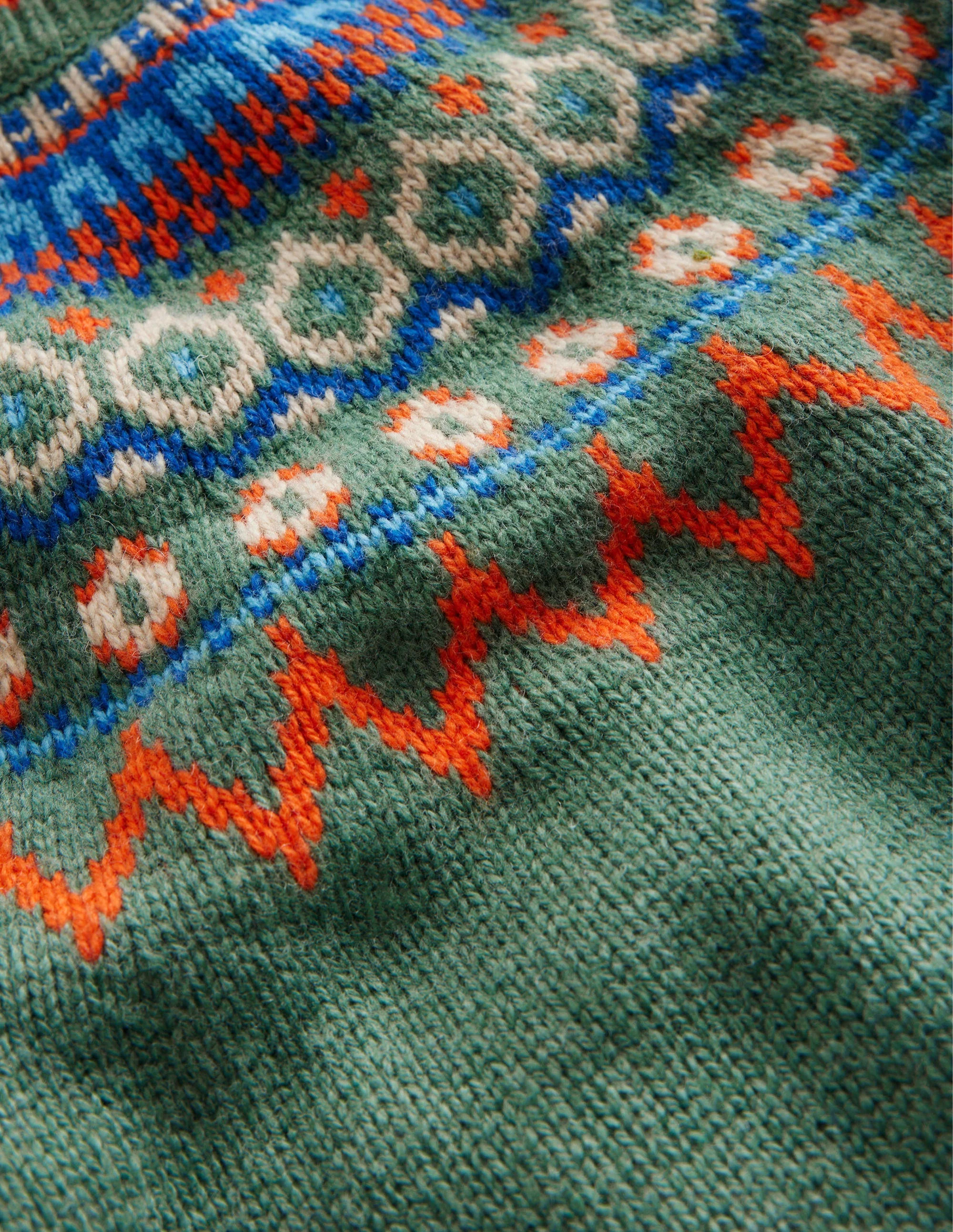 Fair-Isle-Pullover mit Muster-Monster-Grün Meliert - Image 3