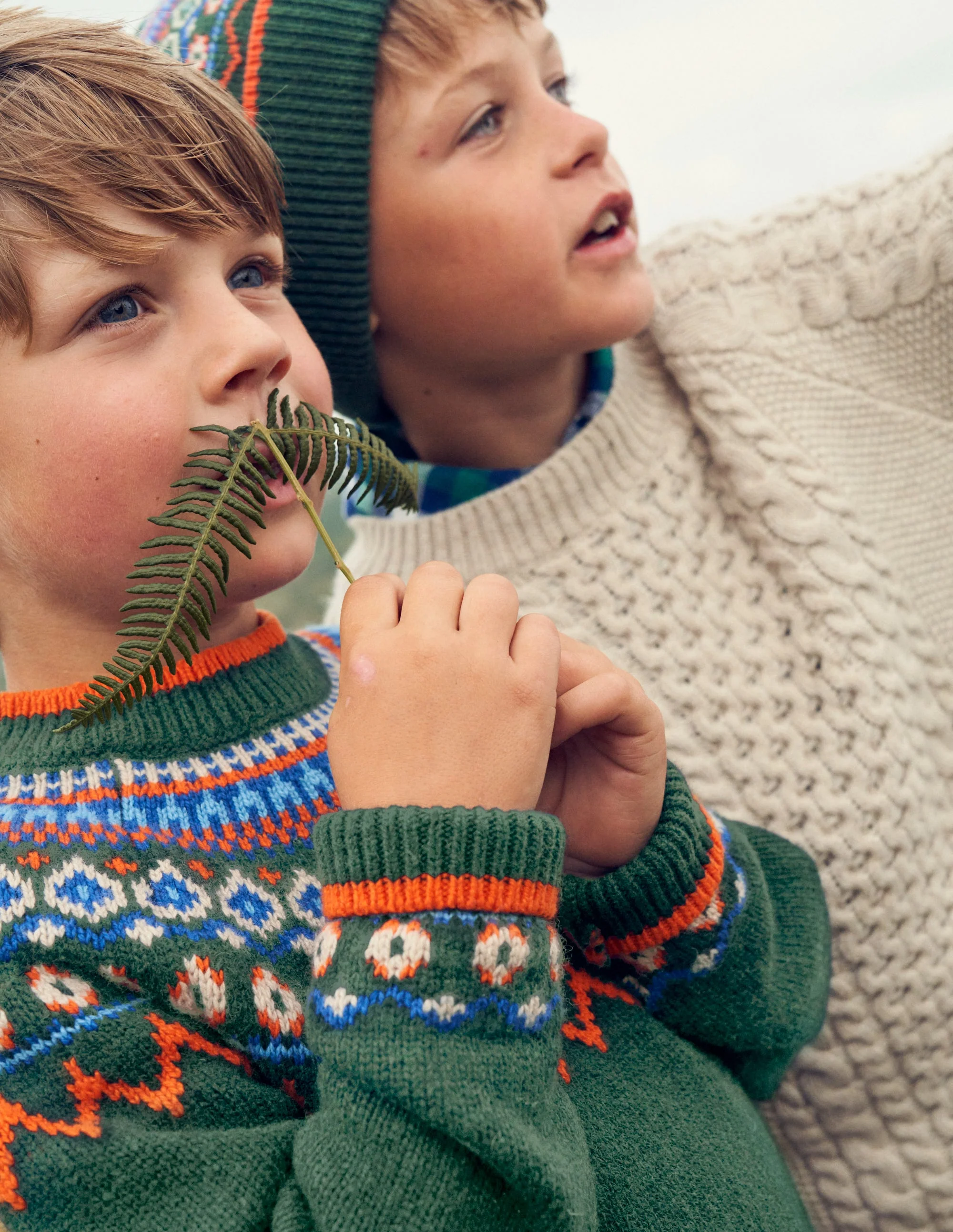 Fair-Isle-Pullover mit Muster-Monster-Grün Meliert - Image 5
