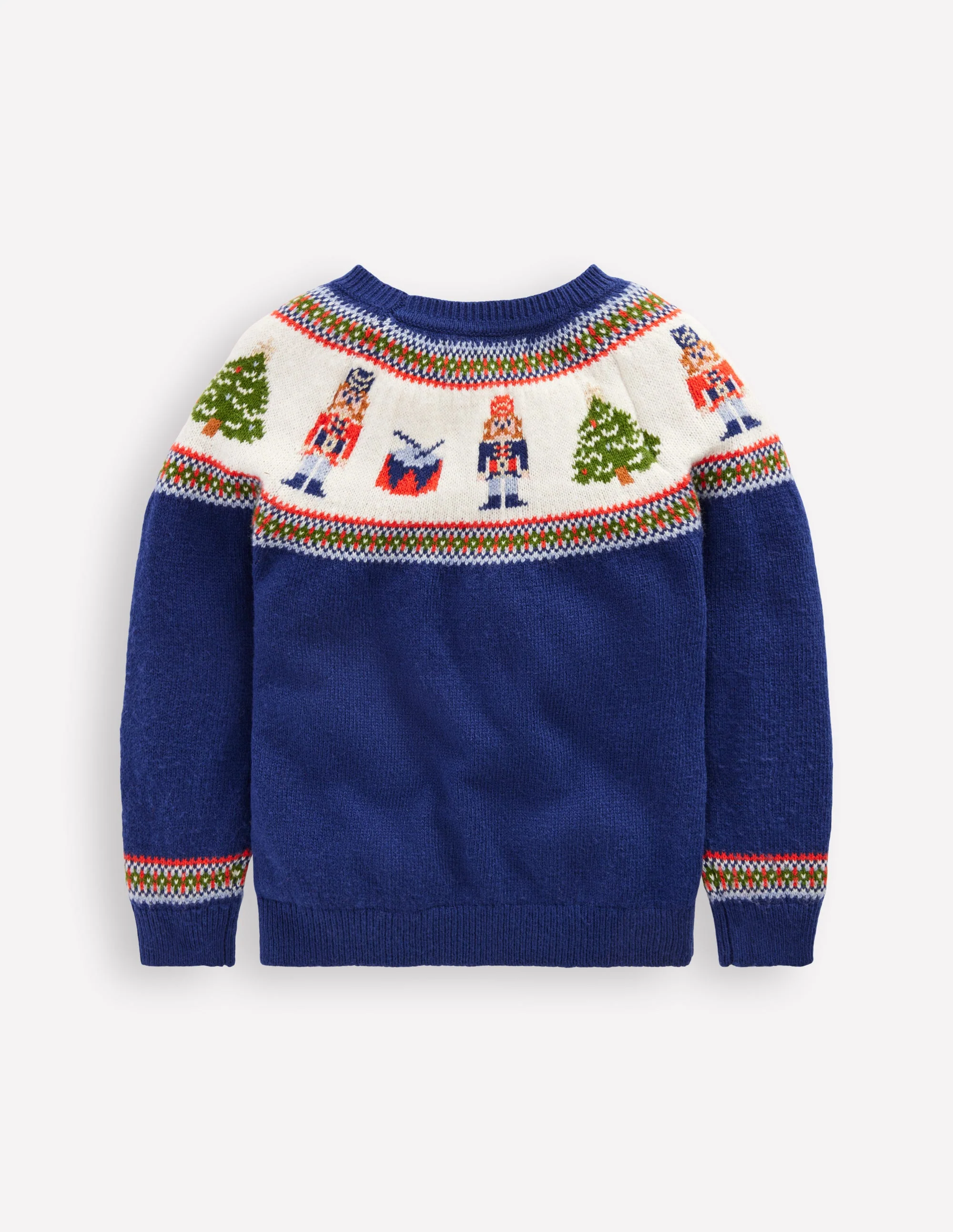 Fair-Isle-Pullover-Schuluniform-Marineblau Nussknacker - Image 3