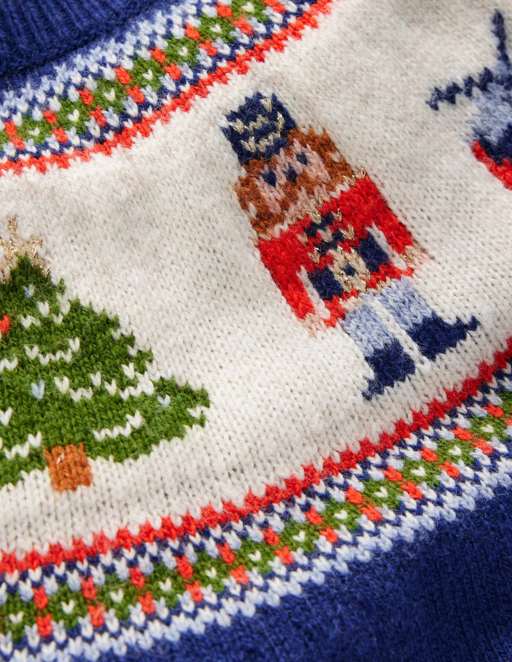 Fair-Isle-Pullover-Schuluniform-Marineblau Nussknacker - Image 4