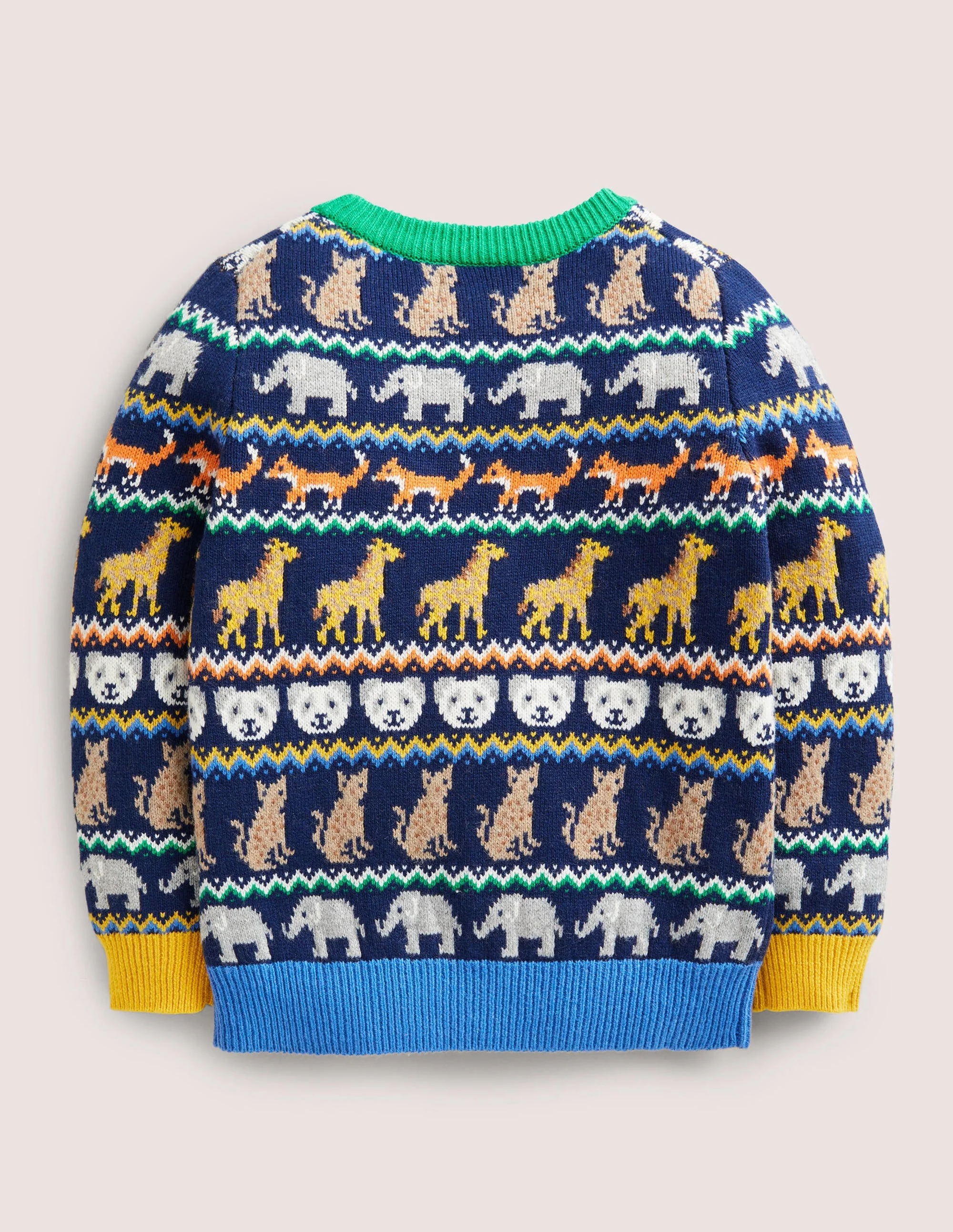 Fair-Isle-Pullover-Schuluniform-Navy, Tier-Fair-Isle-Muster - Image 2
