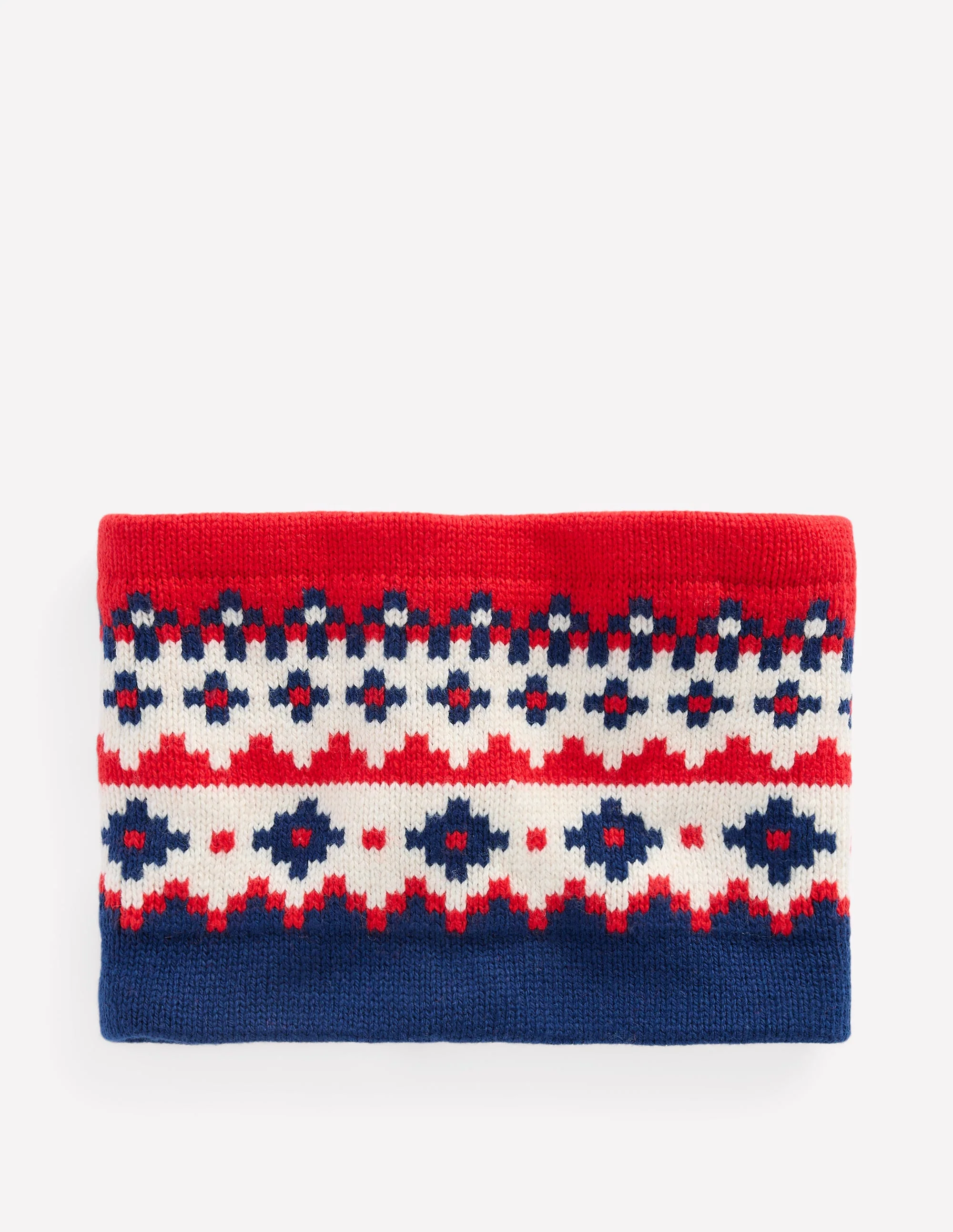 Fair-Isle-Schlauchschal-Schuluniform-Navy, Fair-Isle-Muster