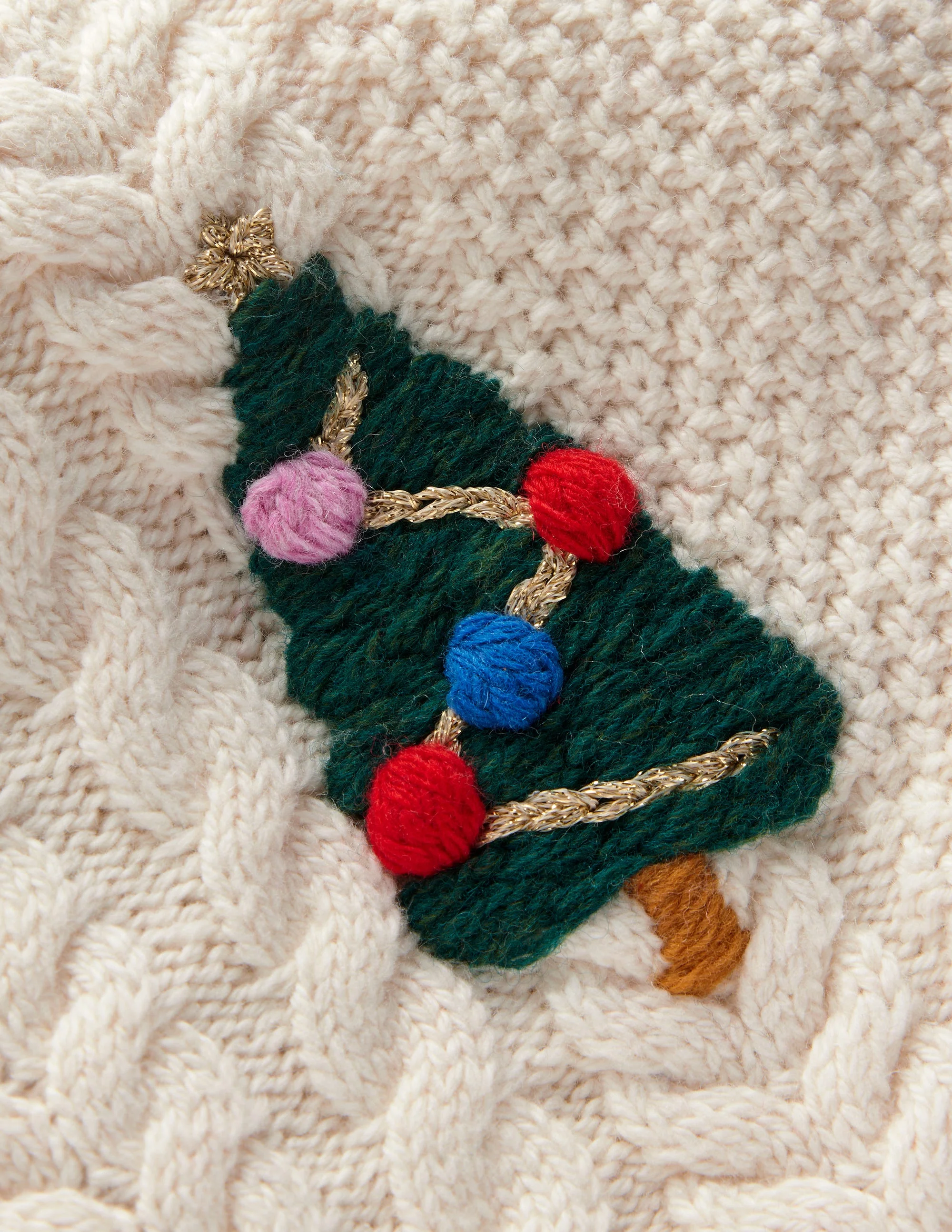 Festlicher Pullover mit Zopfmuster-Anenome - Image 3