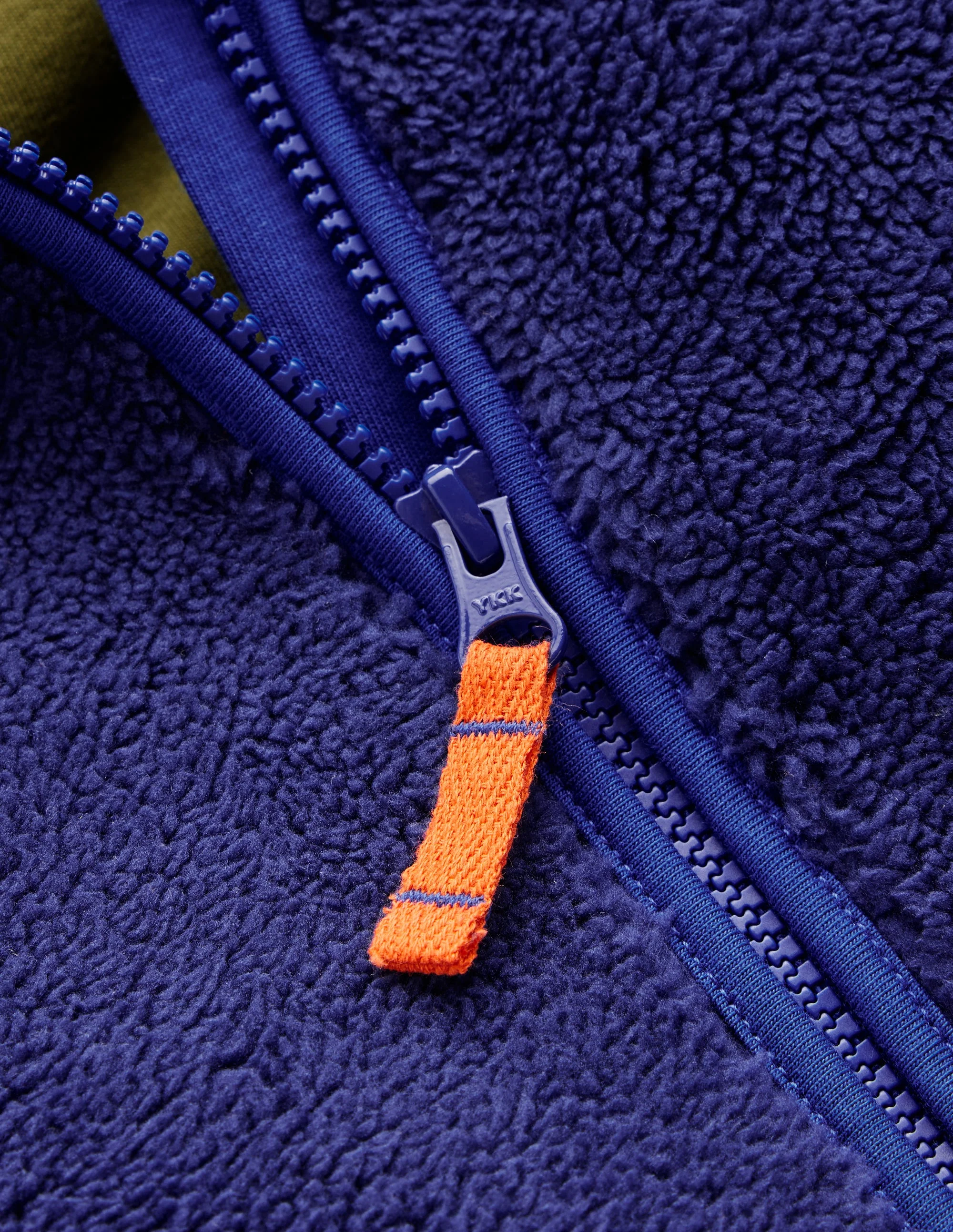 Fleece-Kapuzenjacke mit Halbreißverschluss-Steuerbordblau - Image 3