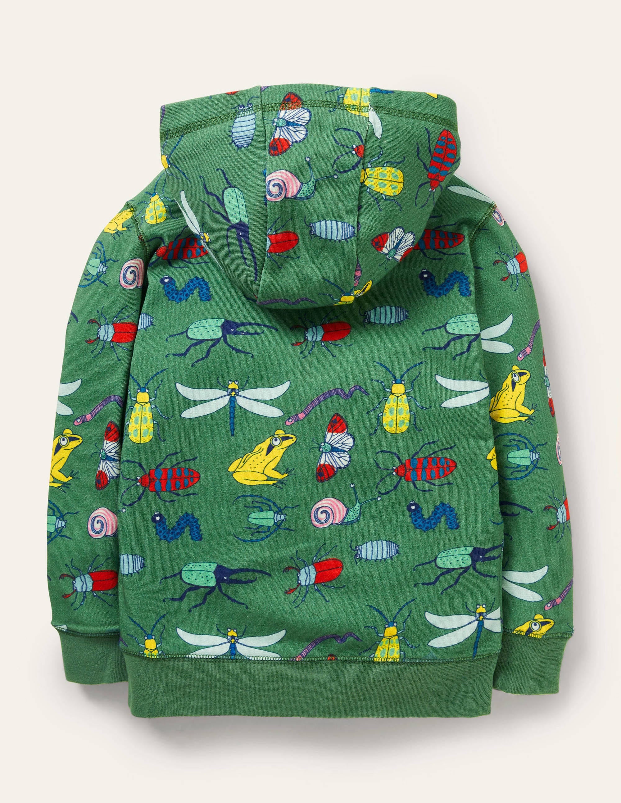 Fröhliche Kapuzenjacke mit Reißverschluss-Rosmaringrün, Käfer - Image 2
