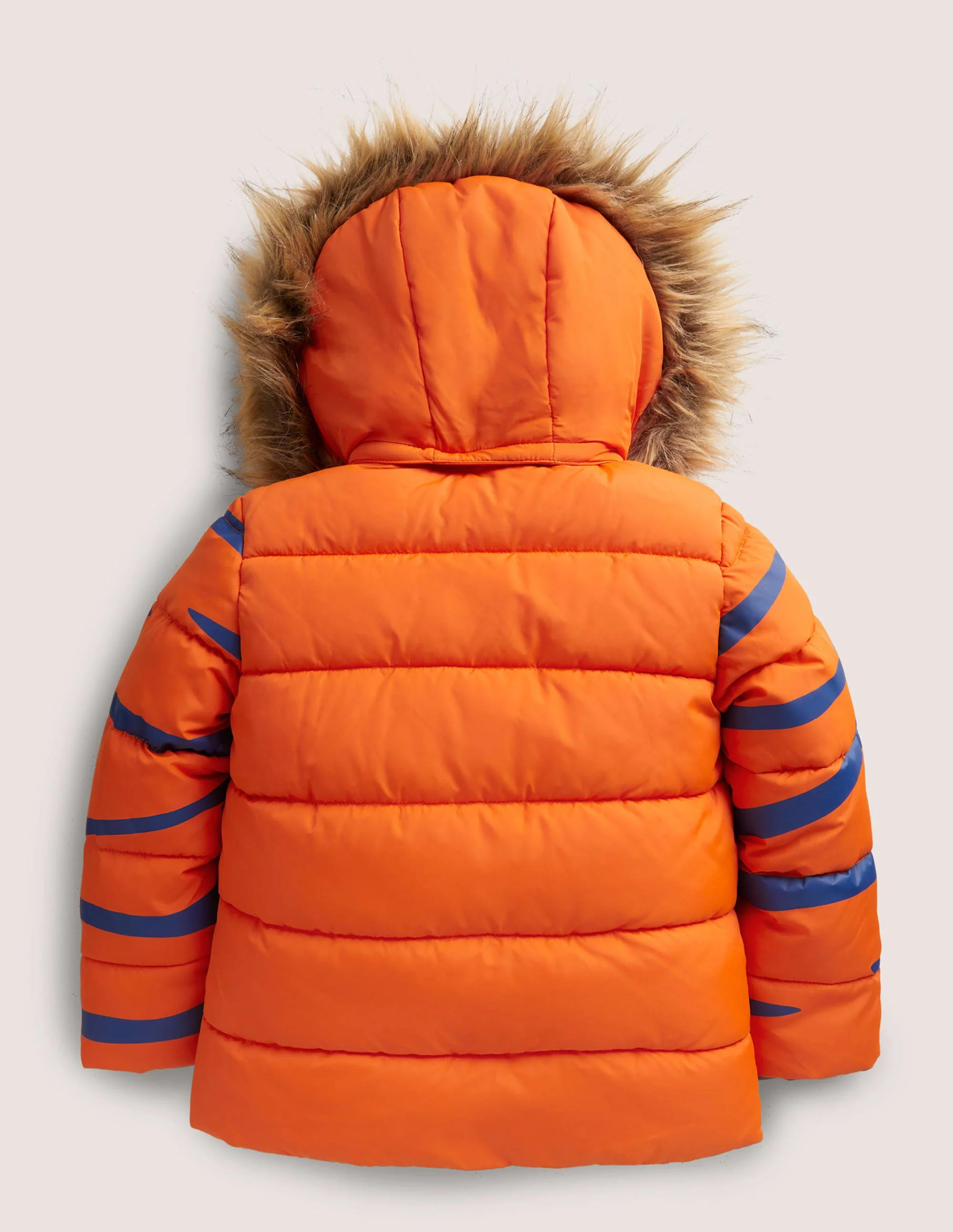 Fröhliche wattierte Jacke-Mandarinenorange, Tiger - Image 2