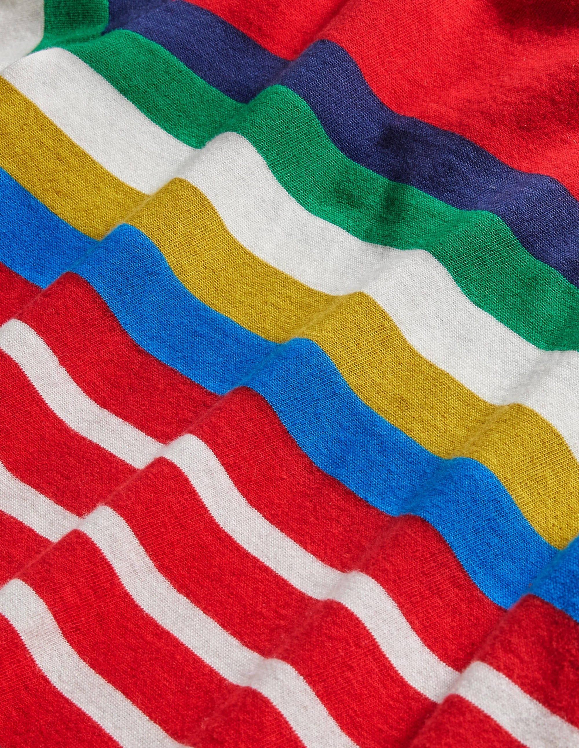 Fröhliches Bretonshirt-Rockabilly-Rot/Naturweiß, Regenbogen - Image 3