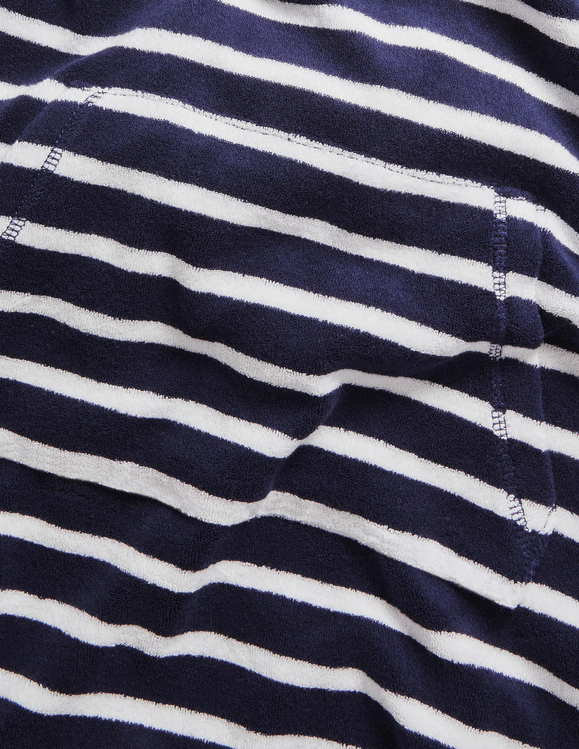 Frottee-Badeponcho-Dunkelblau/Weiß - Image 3