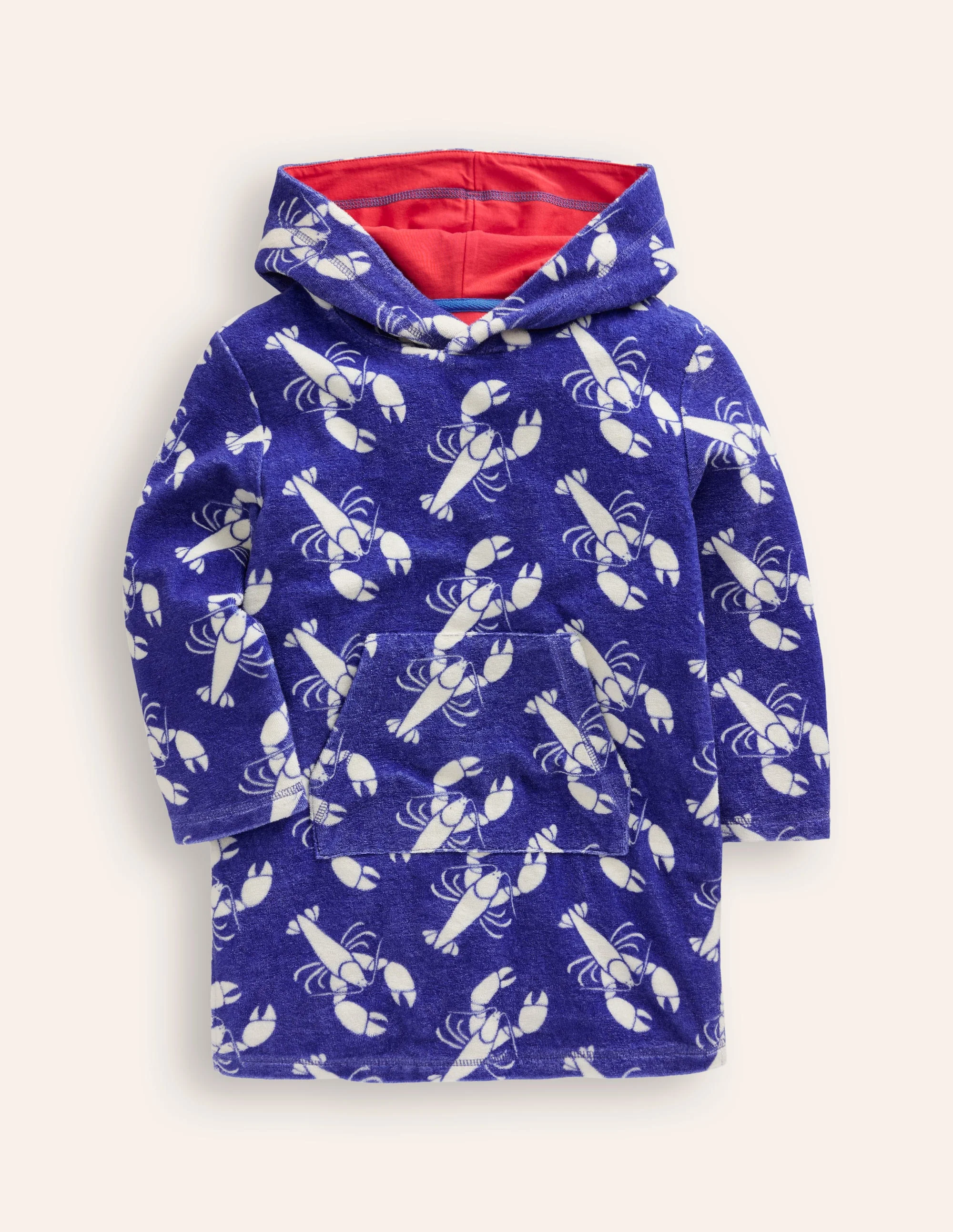 Frottee-Badeponcho-Marineblau Hummer