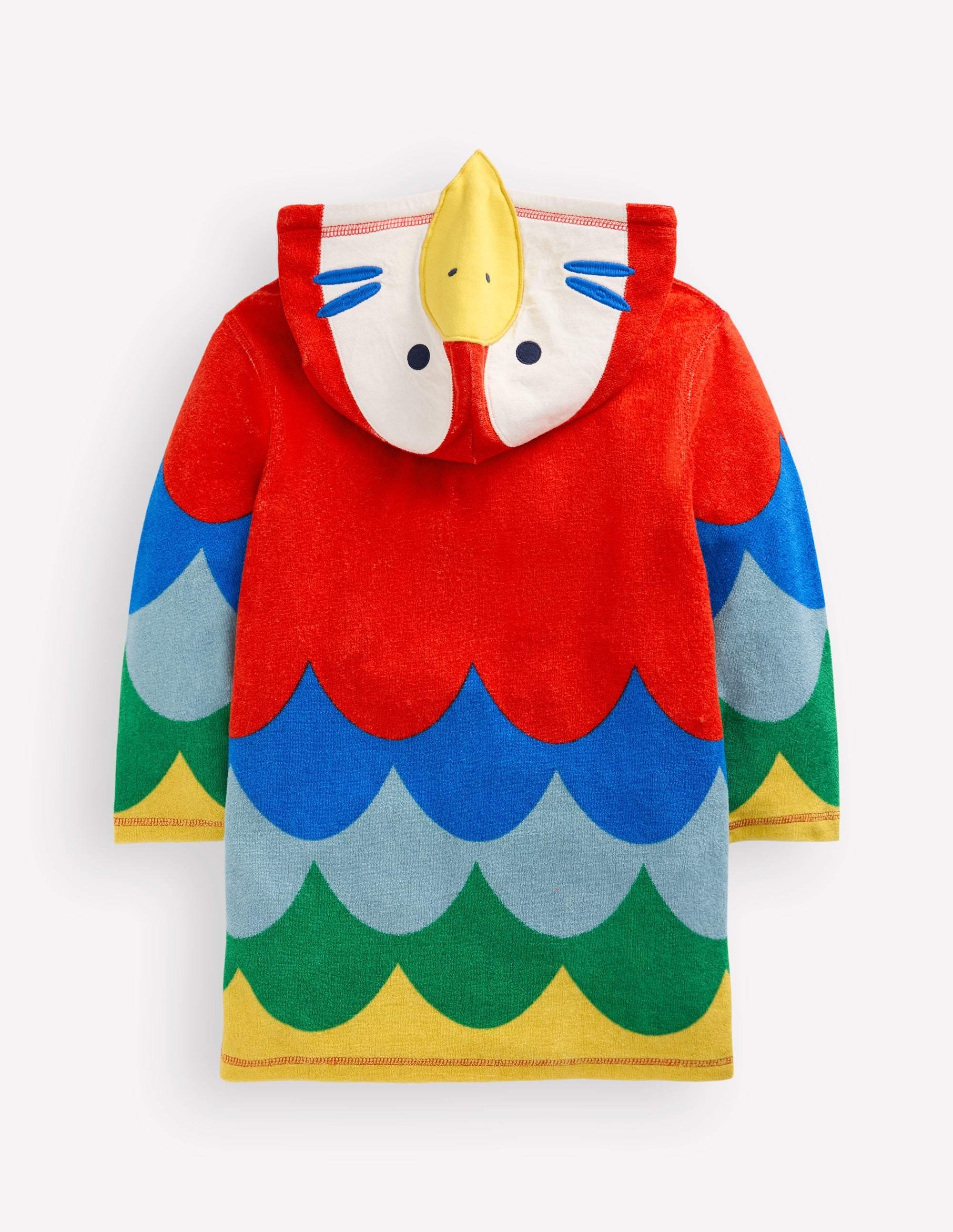 Frottee-Badeponcho mit Applikation-Bunt Regenbogen Papagei - Image 4