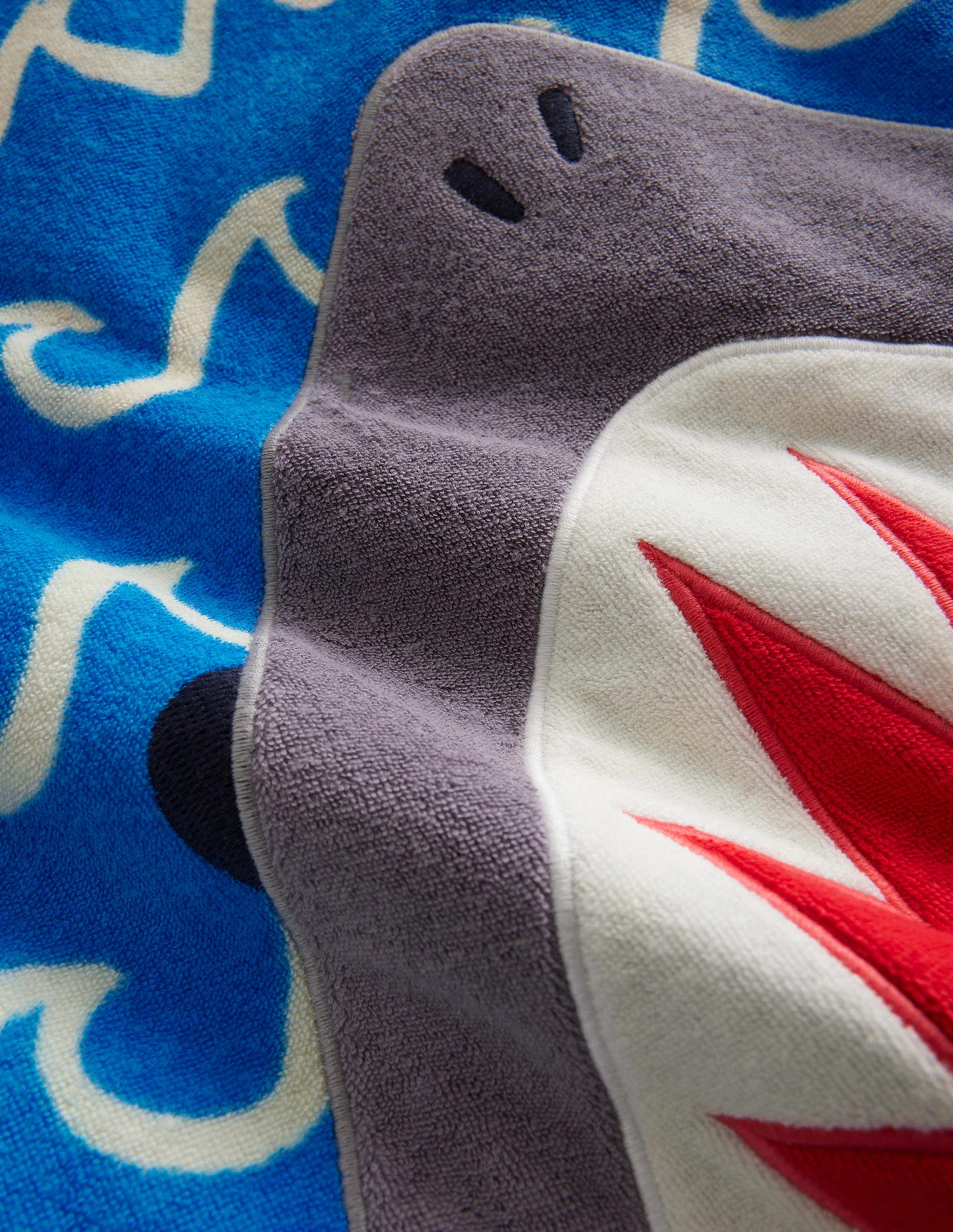 Frottee-Badeponcho mit Applikation-Griechisch Blau - Image 3