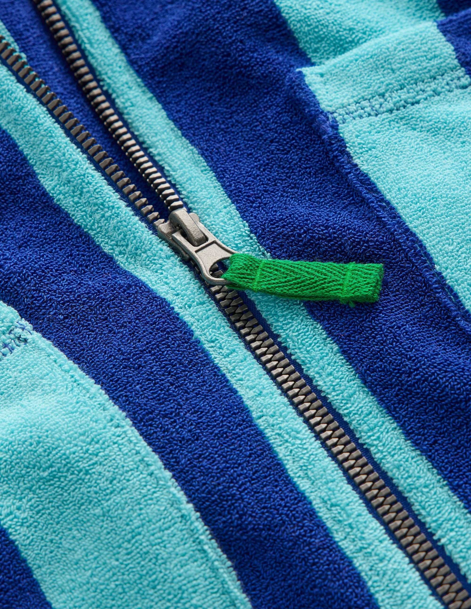 Frottee-Badeponcho mit Reißverschluss-Kuddelmuddel Streifen - Image 3