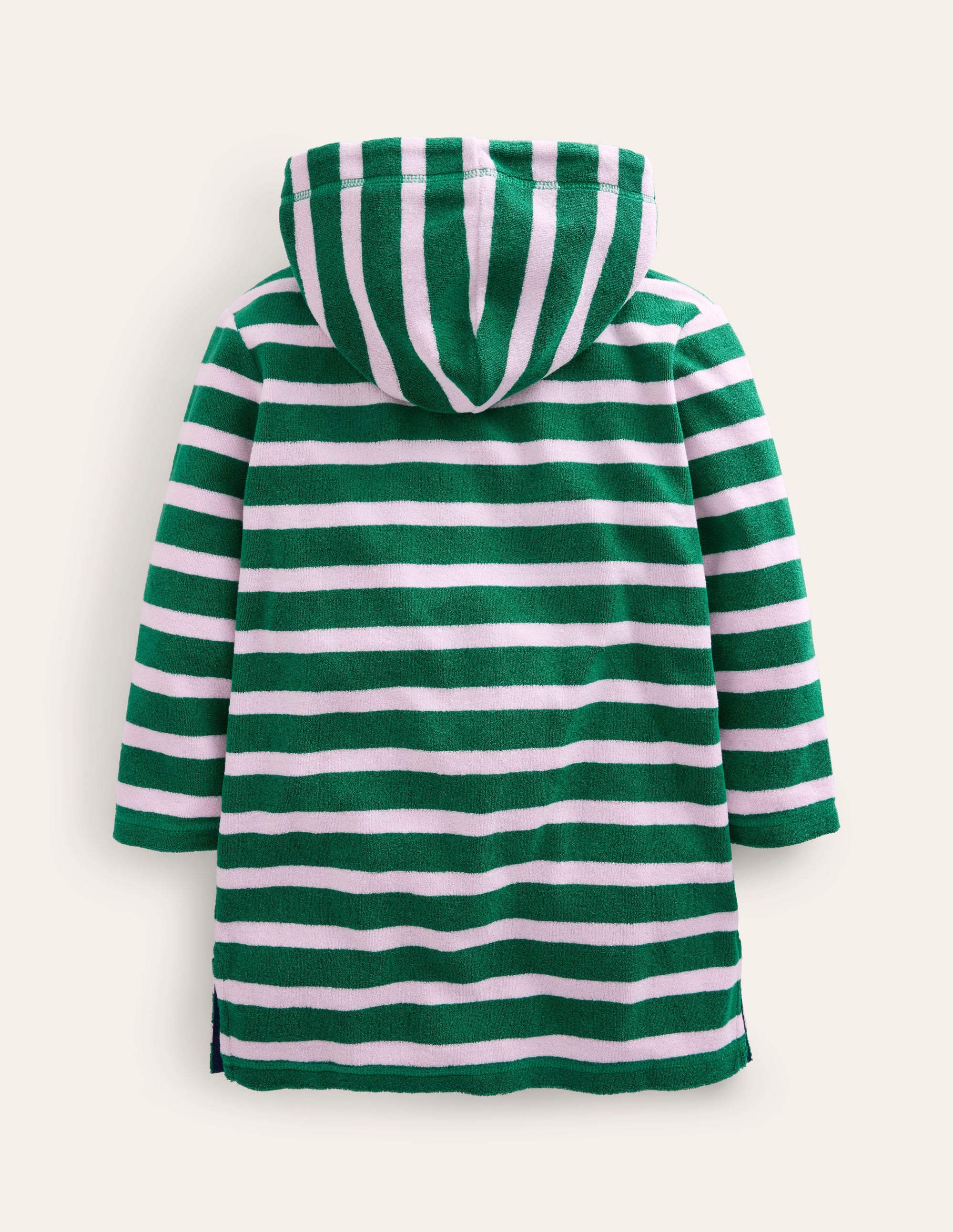 Frottee-Badeponcho-Waldgrün/Französisches Rosa - Image 2