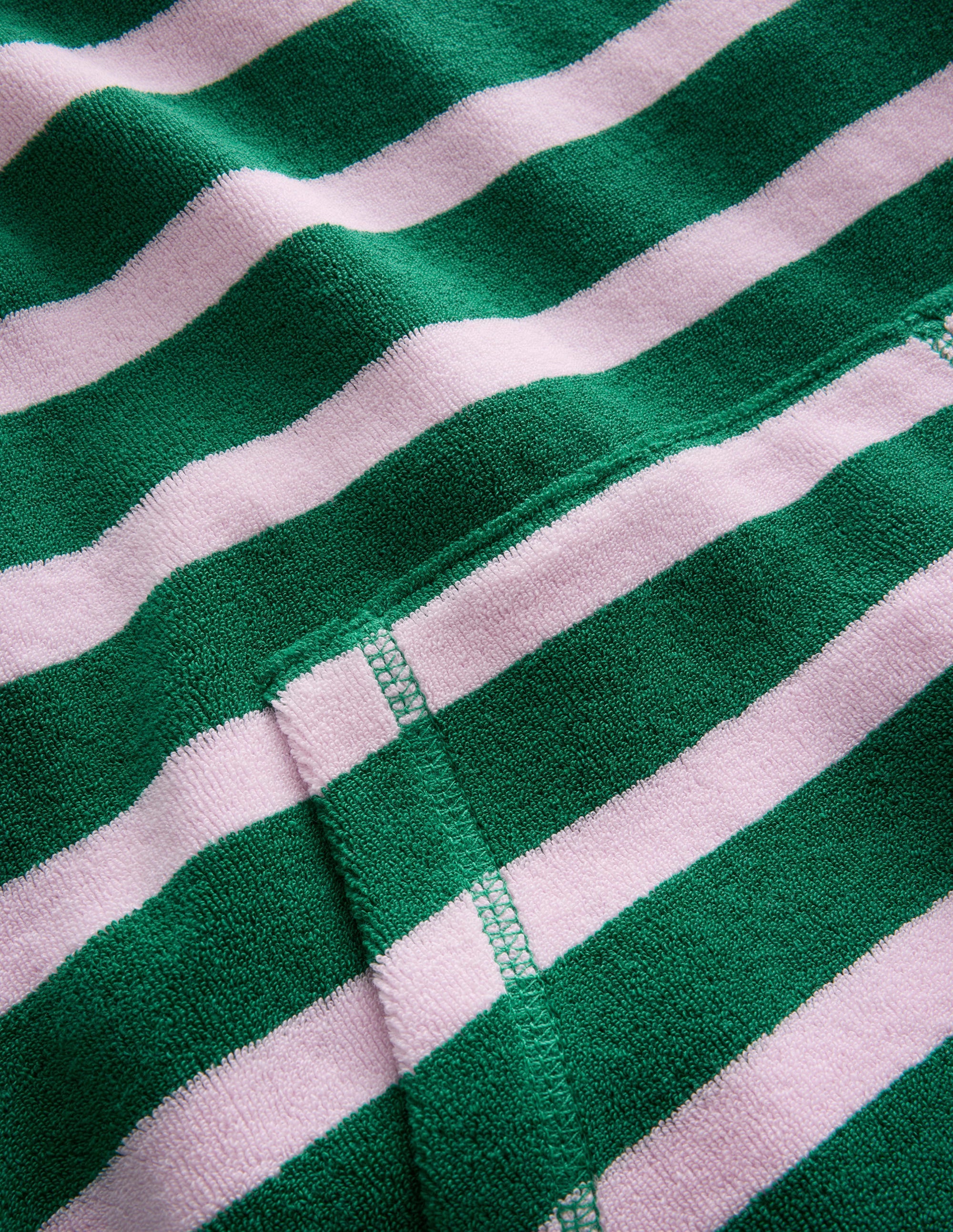 Frottee-Badeponcho-Waldgrün/Französisches Rosa - Image 3