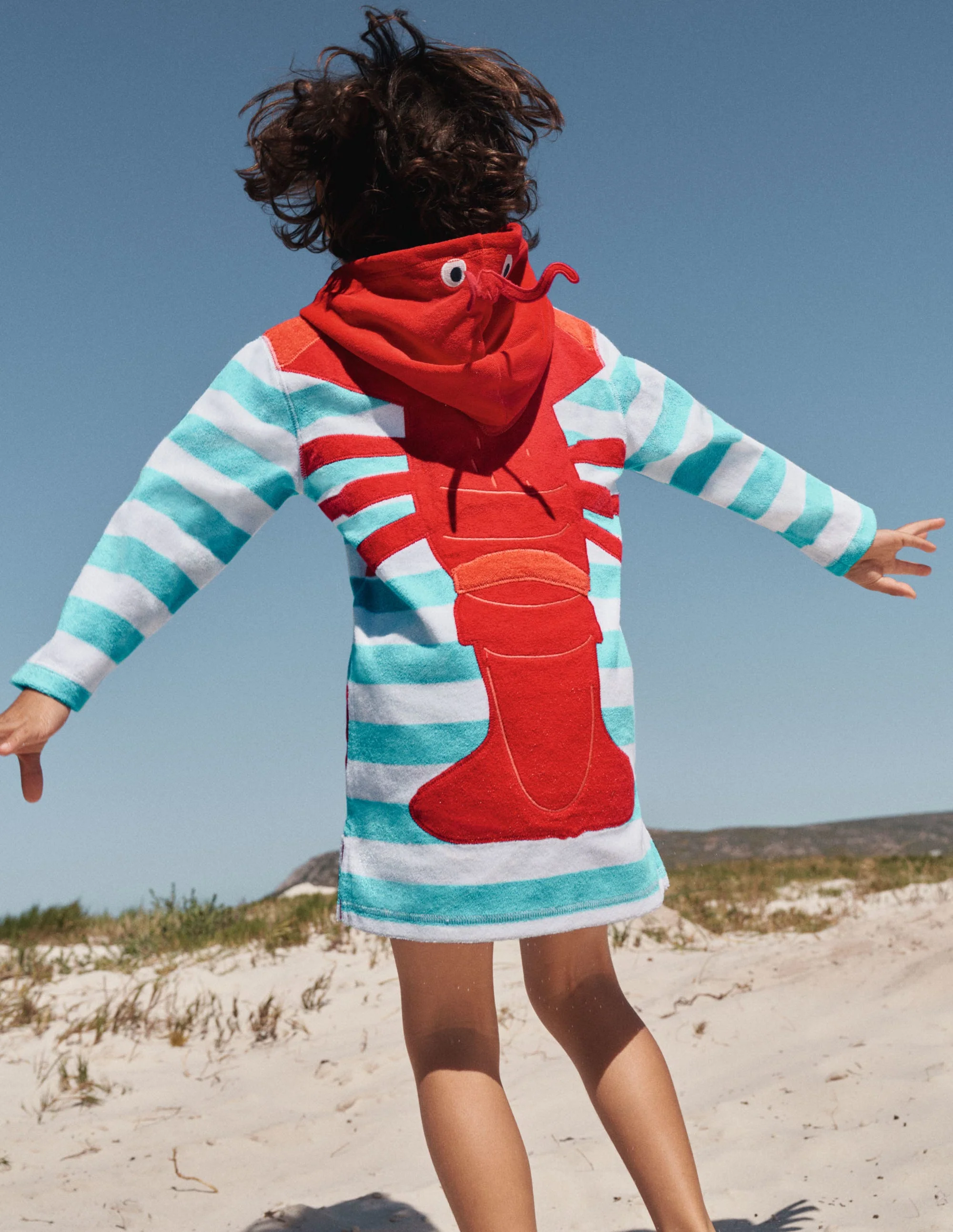 Frottee-Badeponcho-Wasserblau, Hummer - Image 4