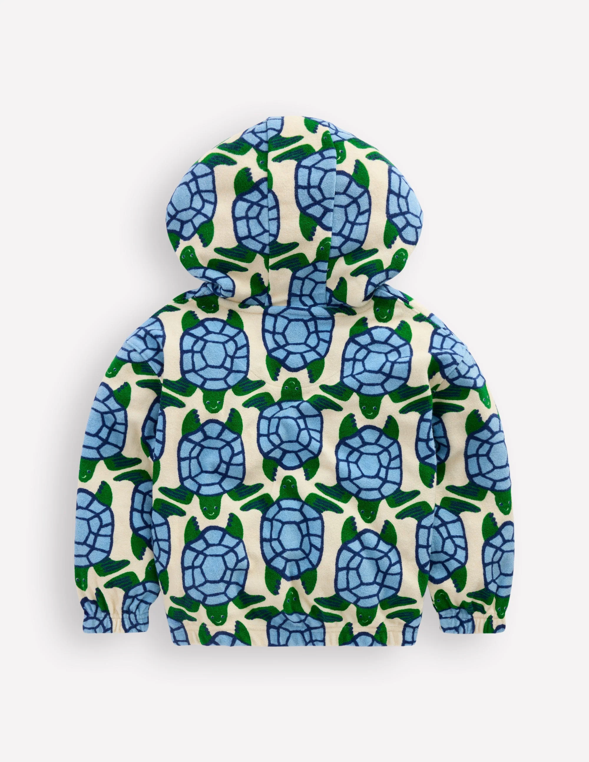 Frottee-Kapuzenpullover zum Überziehen-Calico-Weiß Schildkröten - Image 2