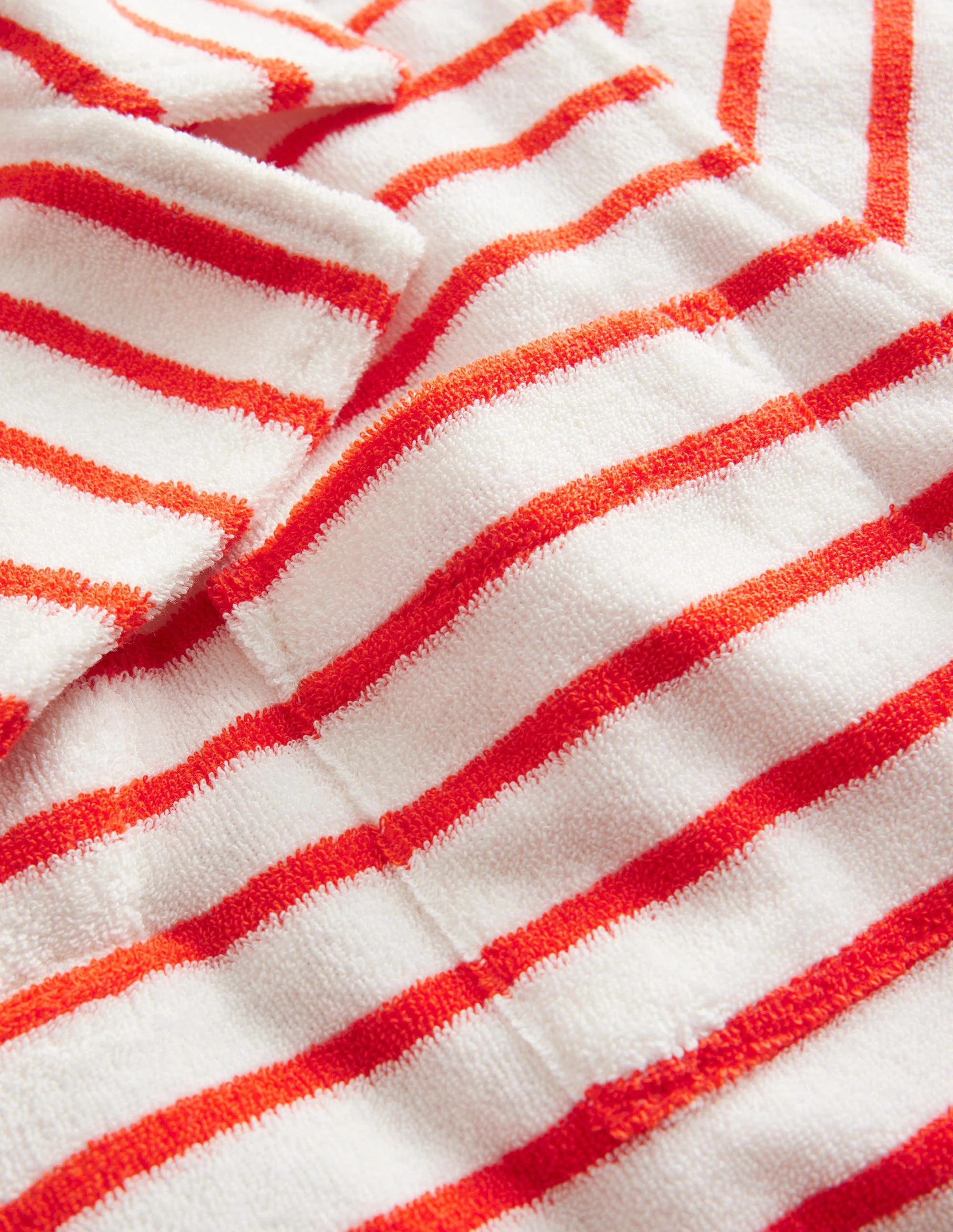 Frottee-Poloshirt-Rot/Weiß - Image 3