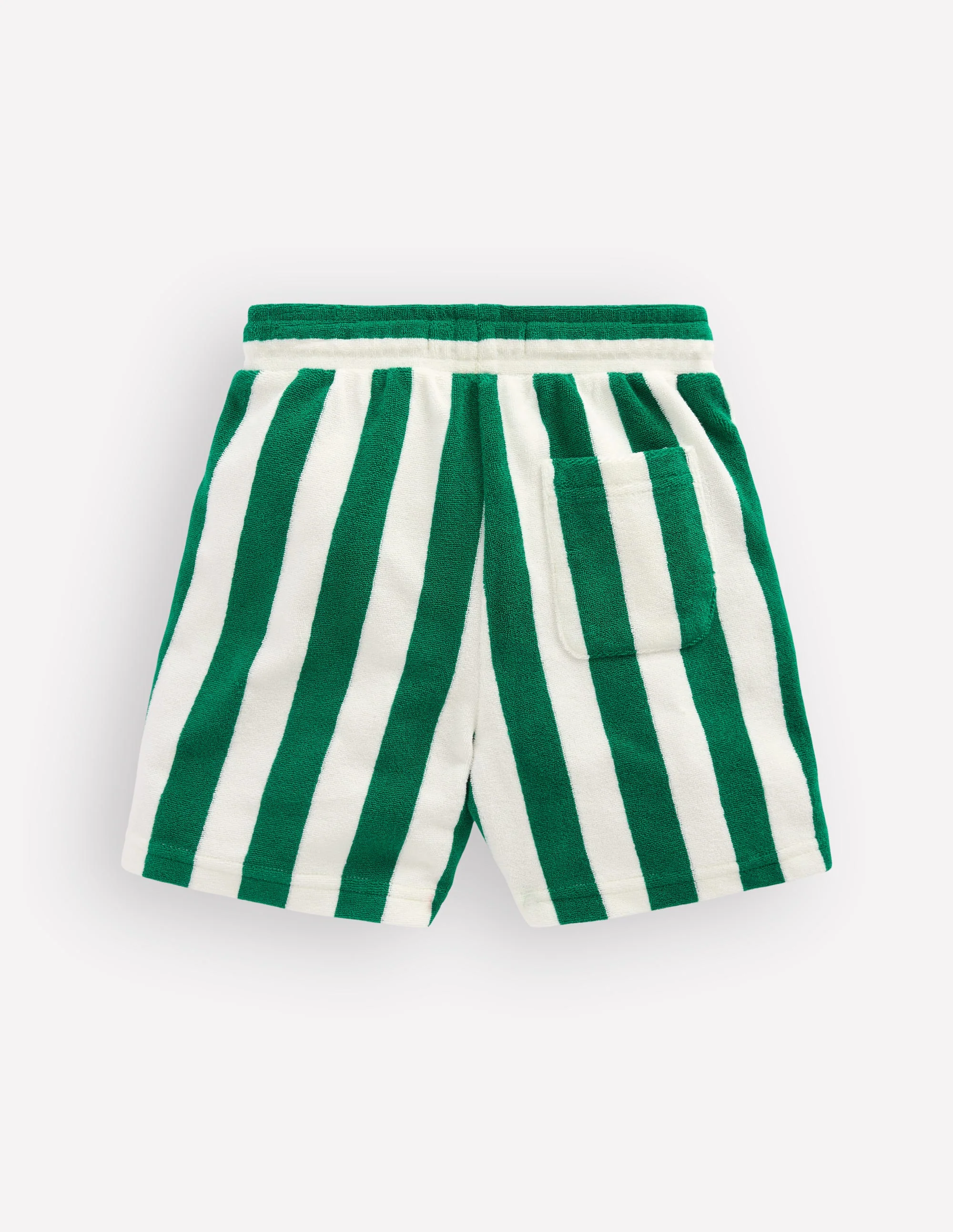 Frottee-Shorts-Grün und Naturweiß Streifen - Image 4