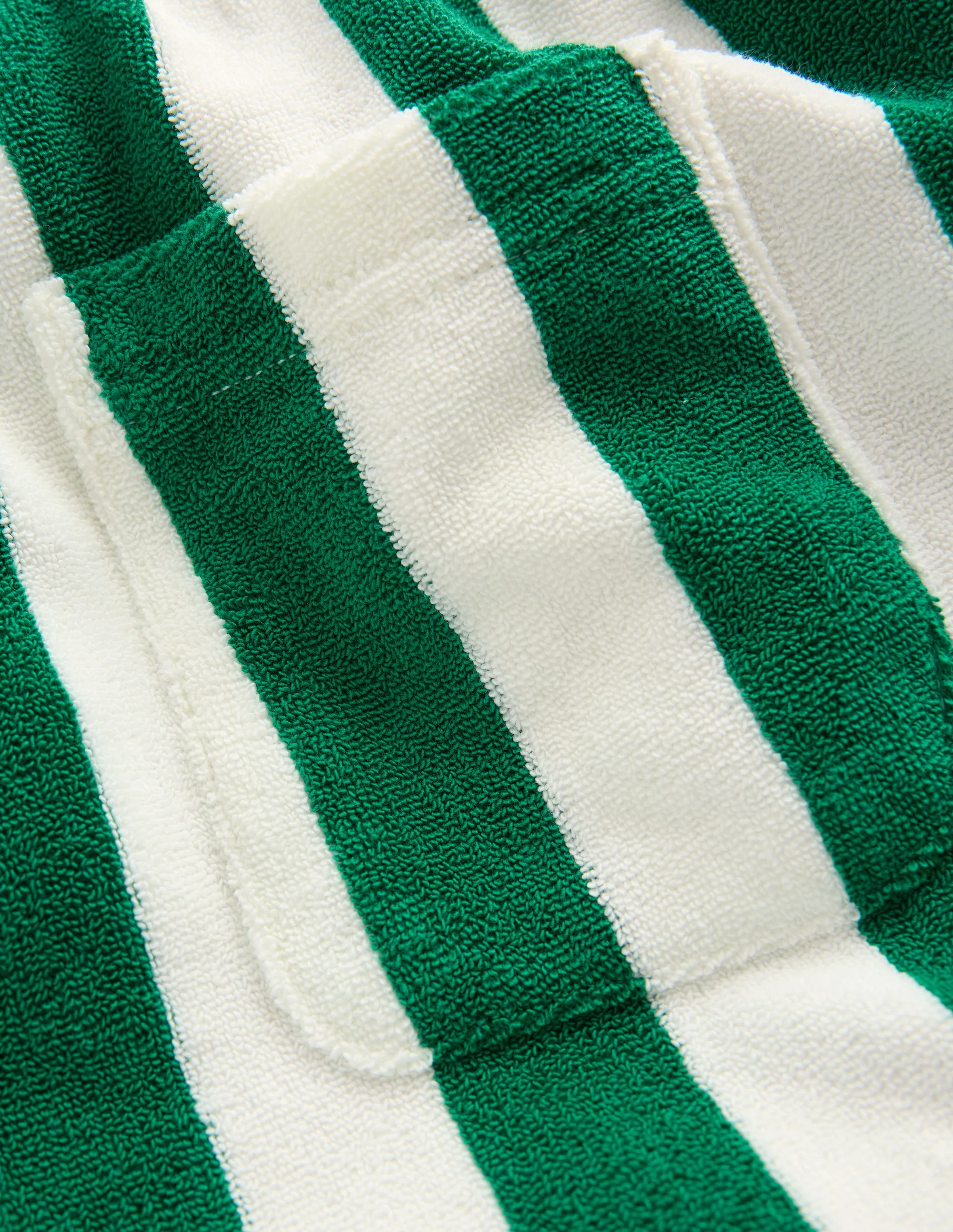 Frottee-Shorts-Grün und Naturweiß Streifen - Image 5