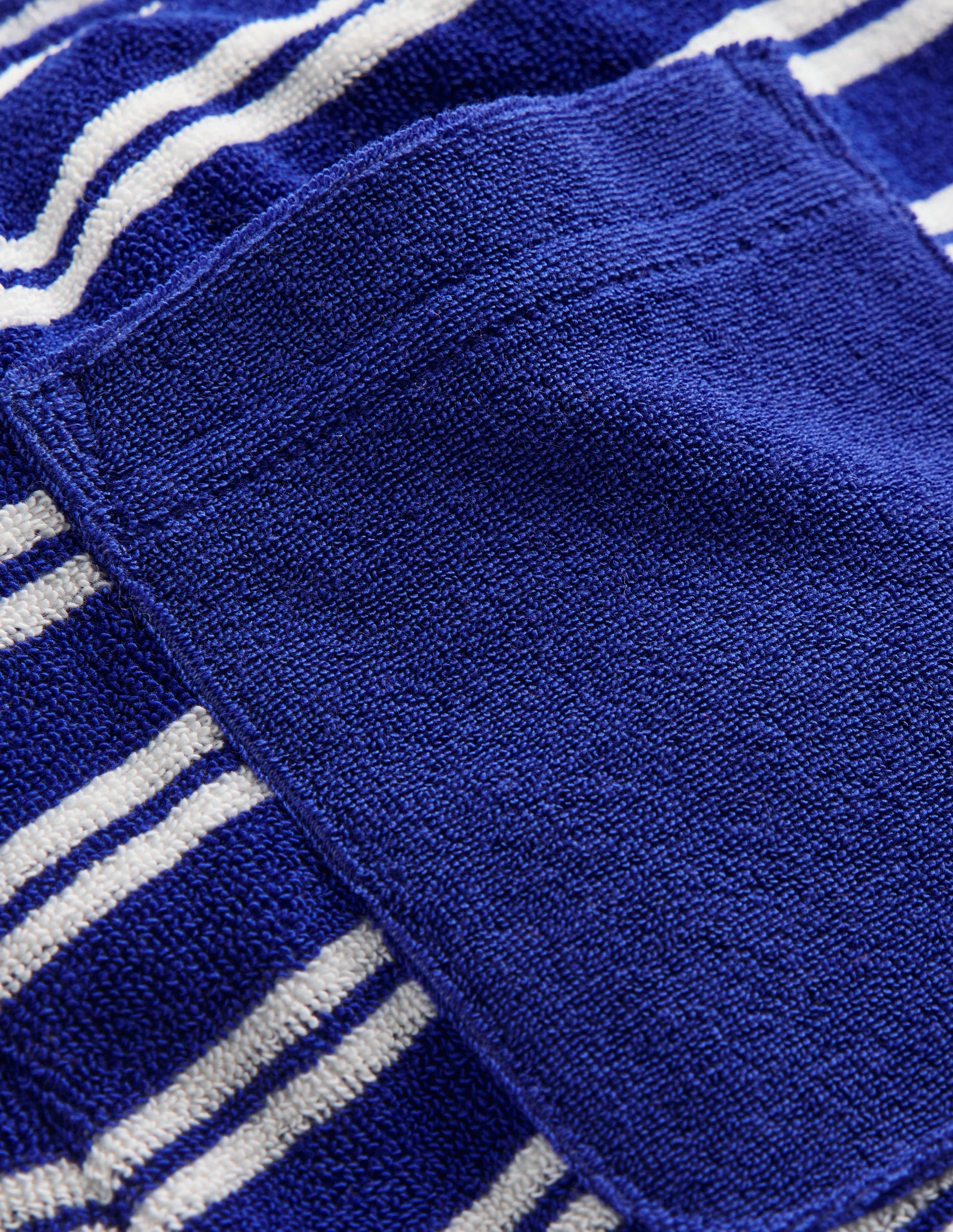 Frottee-Shorts-Saphirblau und Naturweiß - Image 3